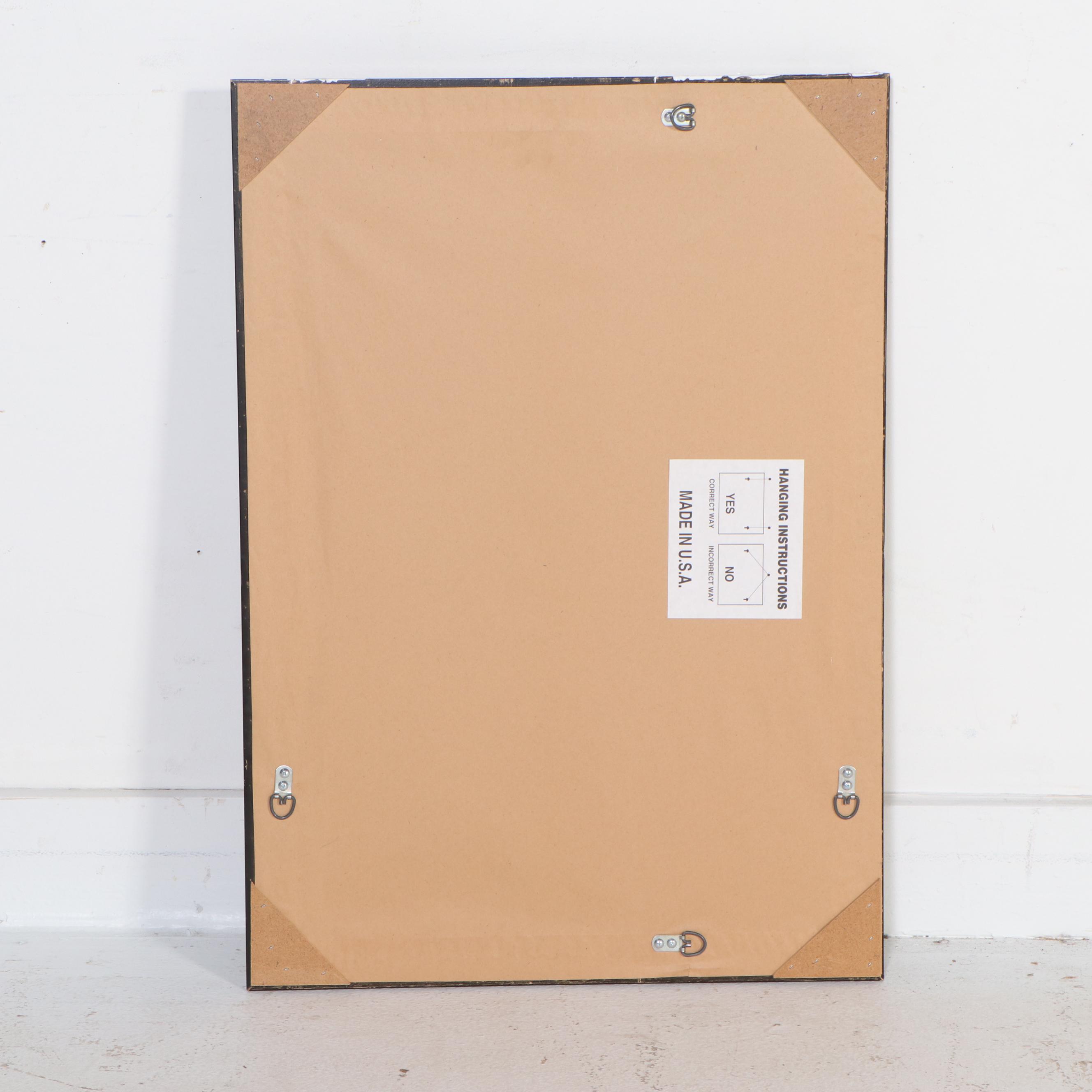 Traditional Rectangular Wall Mirror with Intentional Distress Finish