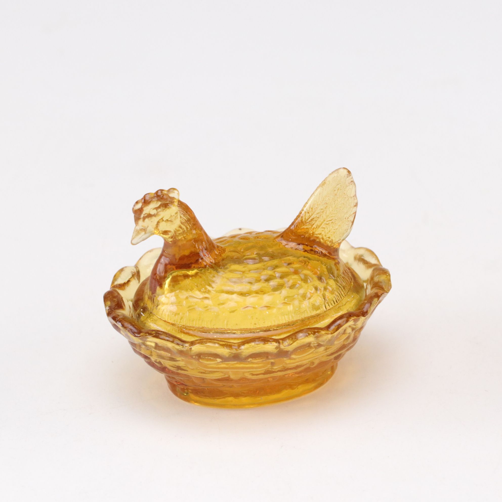 Degenthart Amber & Uranium Glass Slipper, Chicken Dish & More