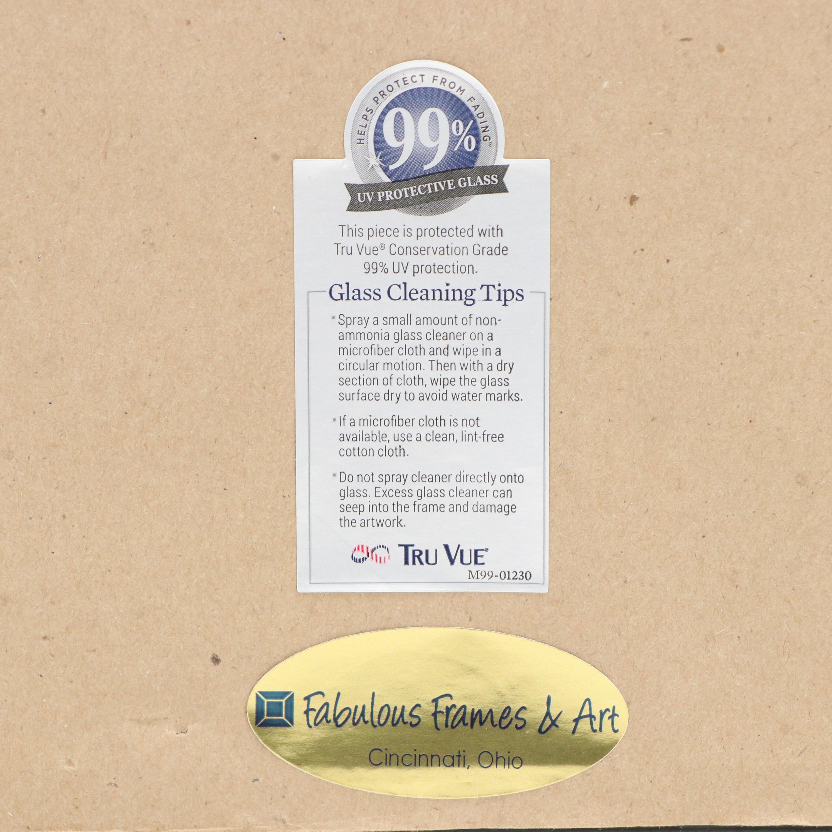 Japanese Coastal Landscape Embellished Ink Wash Painting, Mid-20th Century