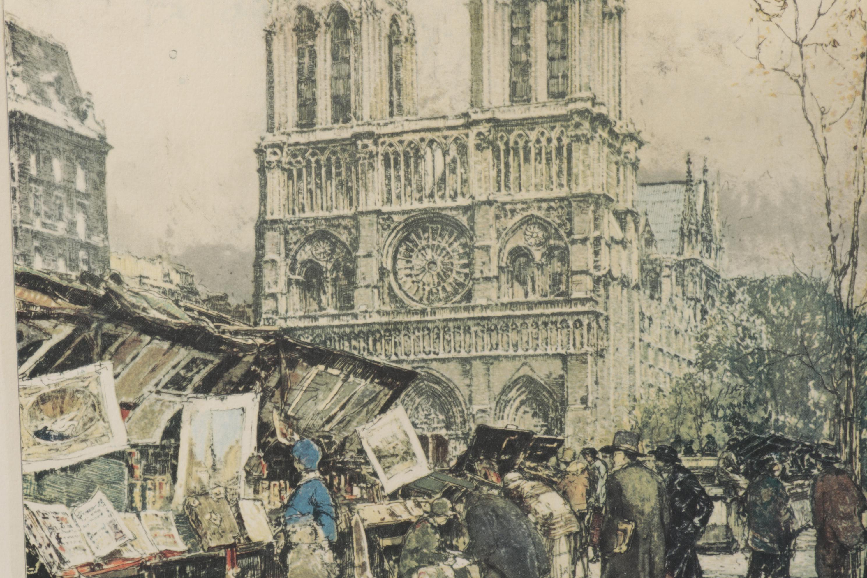 Offset Lithograph after Luigi Kasimir Etching "Bouguinisto"