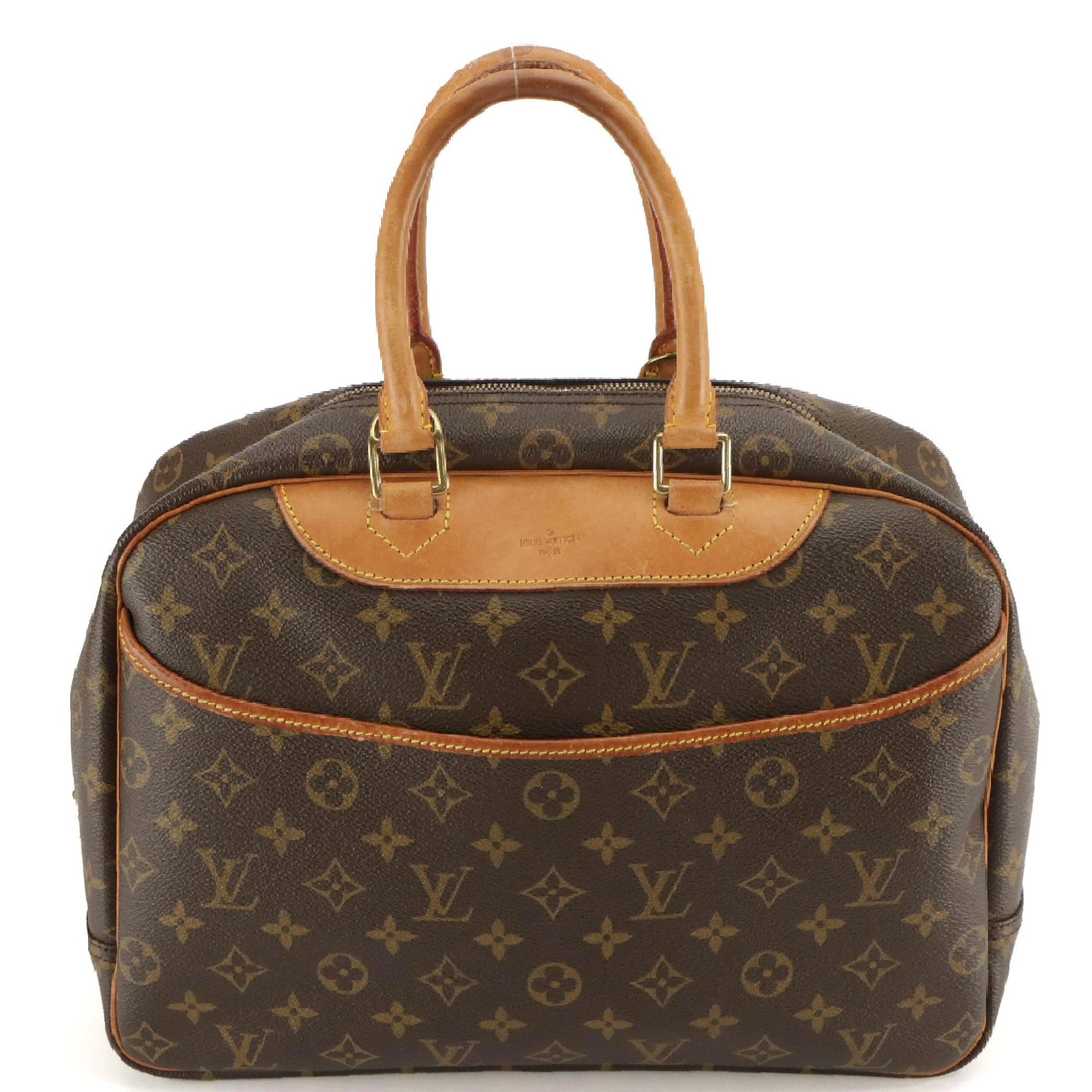 Louis Vuitton Deauville Handbag in Monogram Canvas and Vachetta Leather
