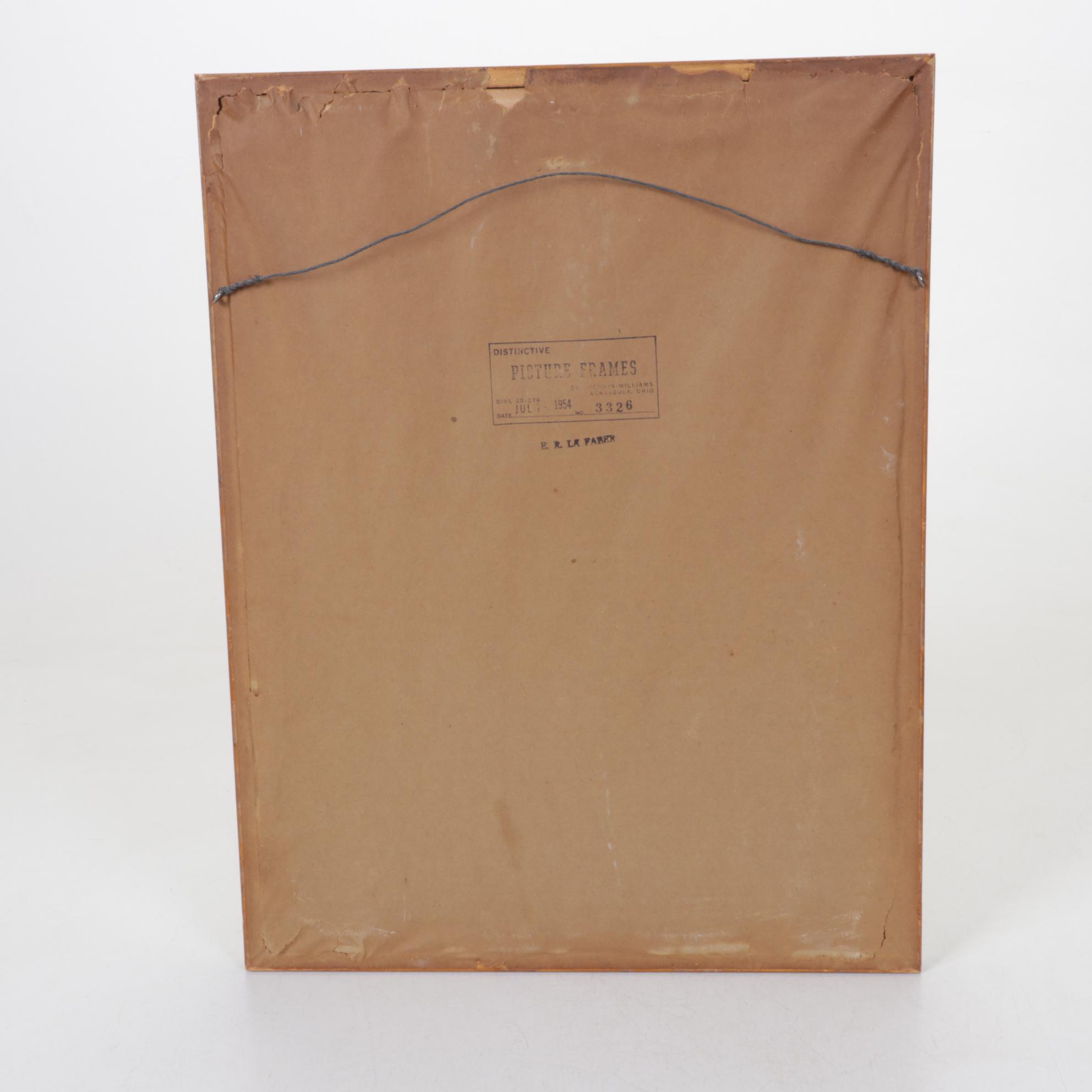 Offset Lithograph after Luigi Kasimir Etching "Bouguinisto"