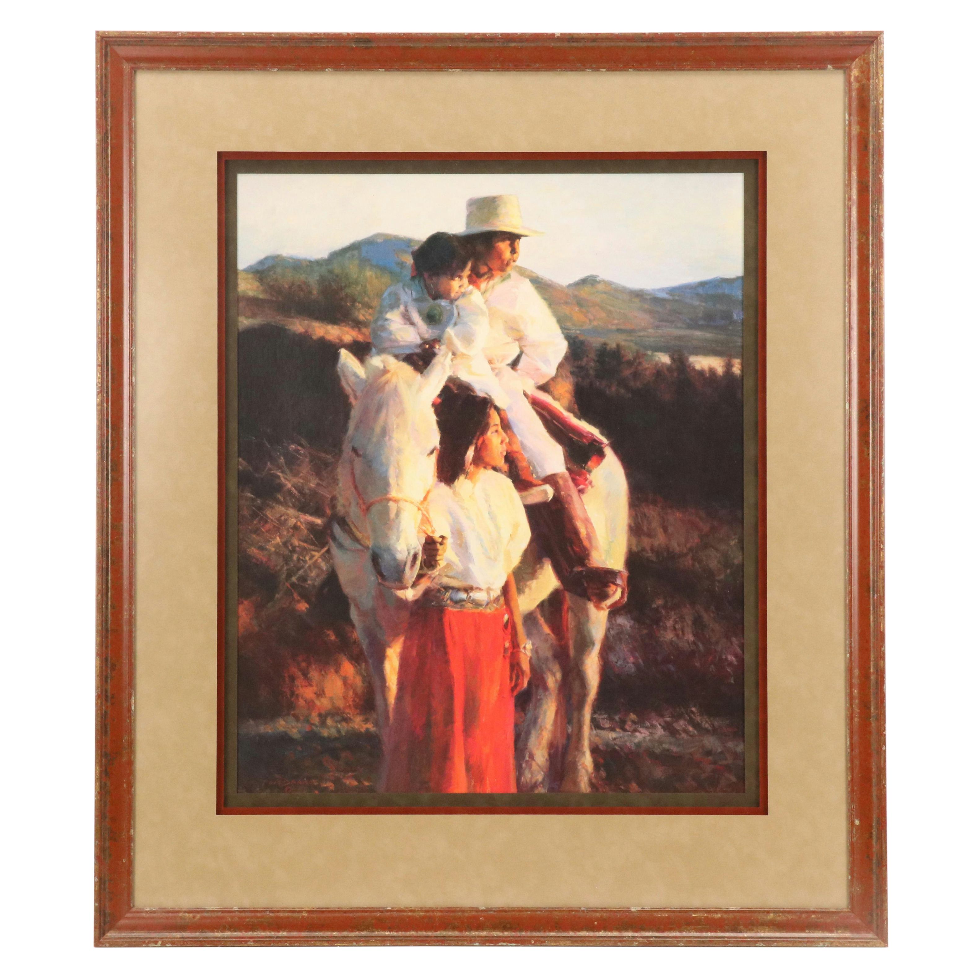 After Tom Darro Offset Lithograph "Children of the North Country"