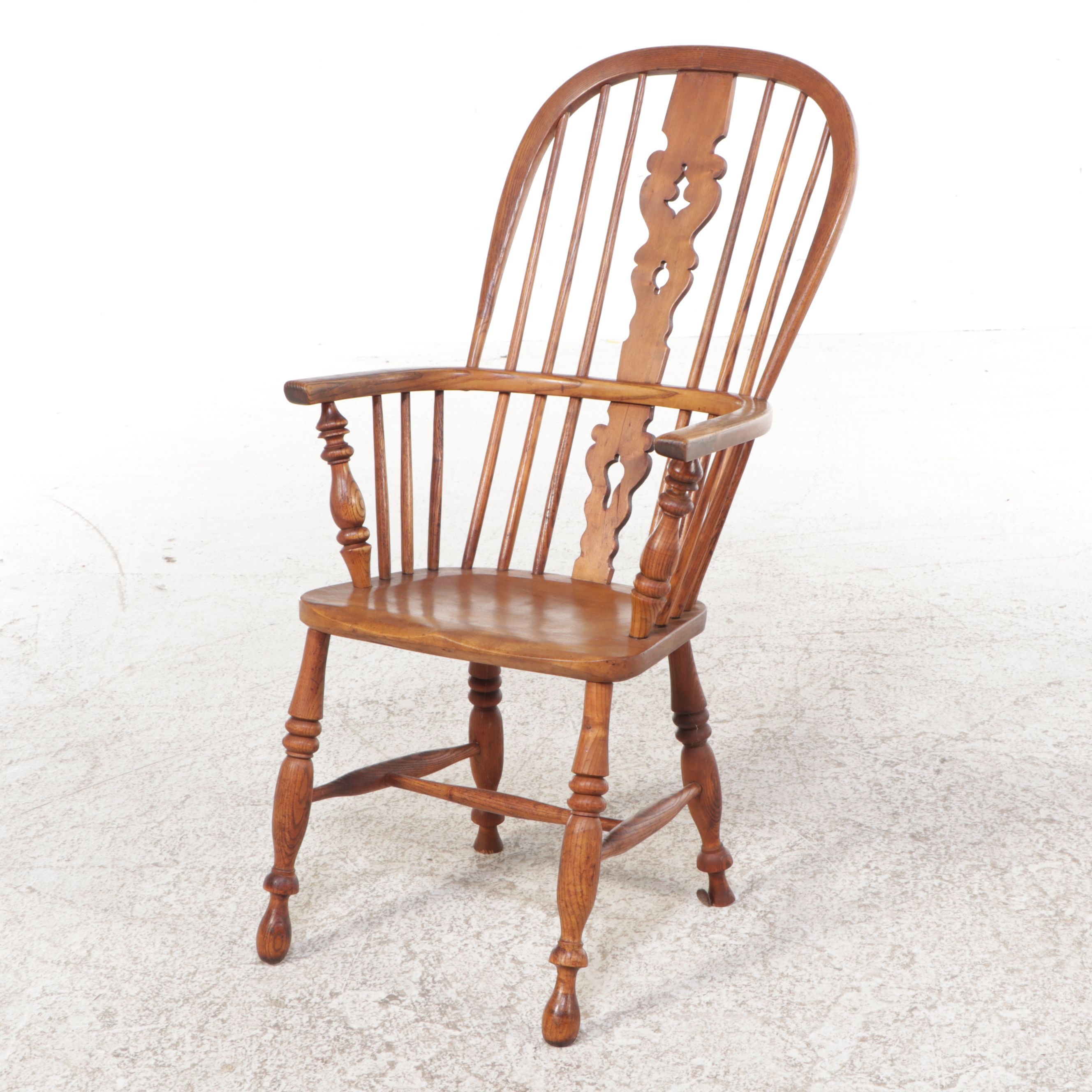 Pair of Oak Windsor Armchairs