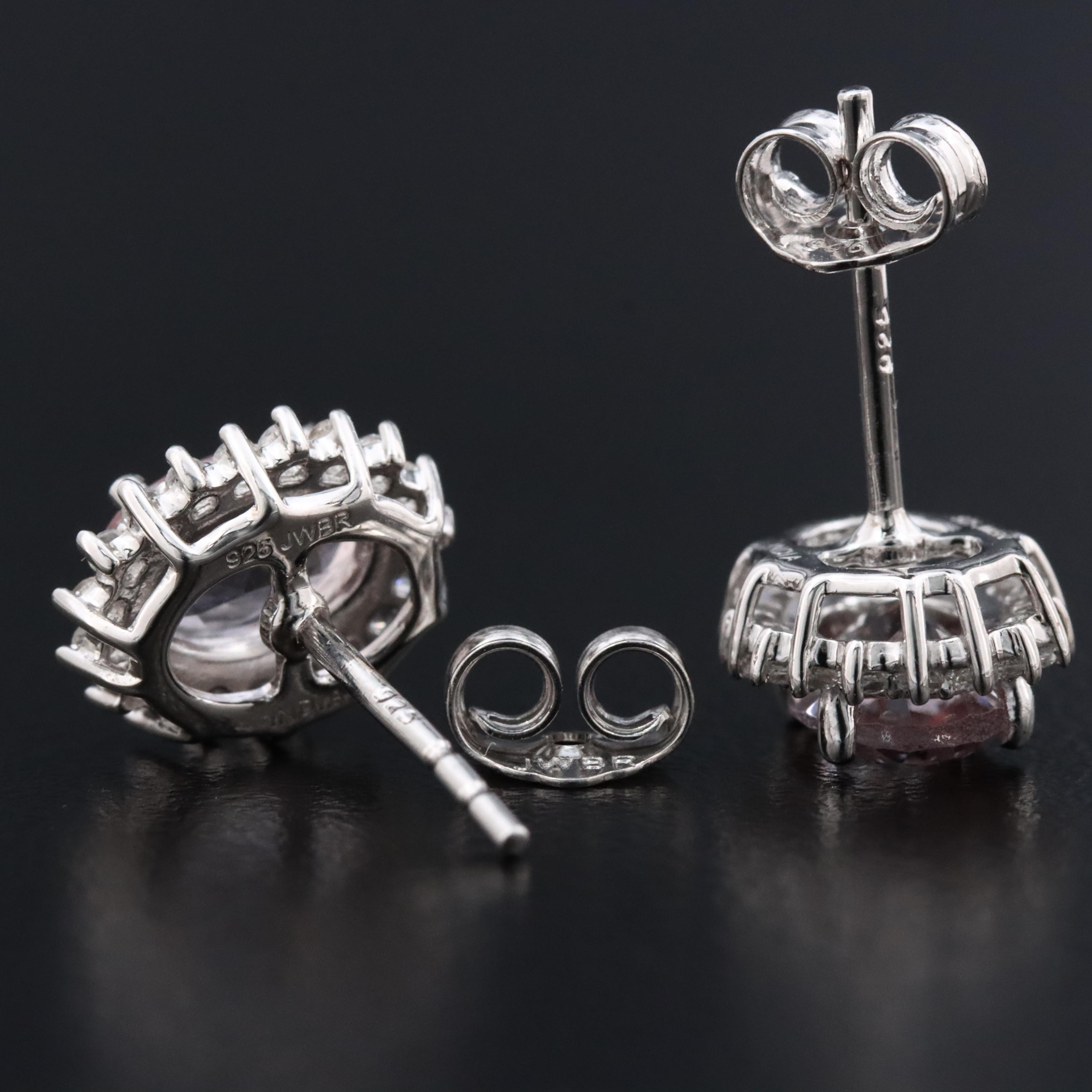 Sterling Tourmaline and White Topaz Earrings