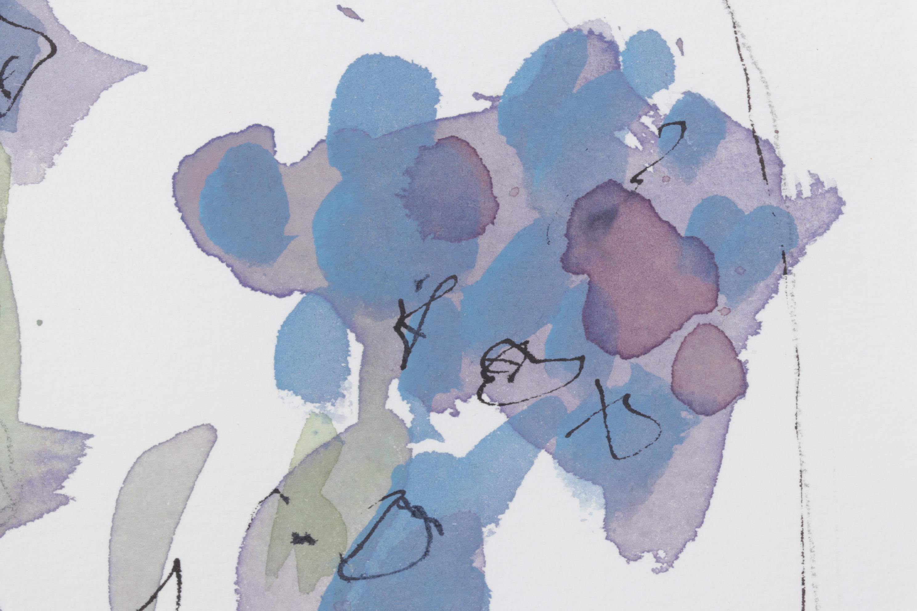 Jeny Reynolds Watercolor and Ink Still Life Painting of Flowers