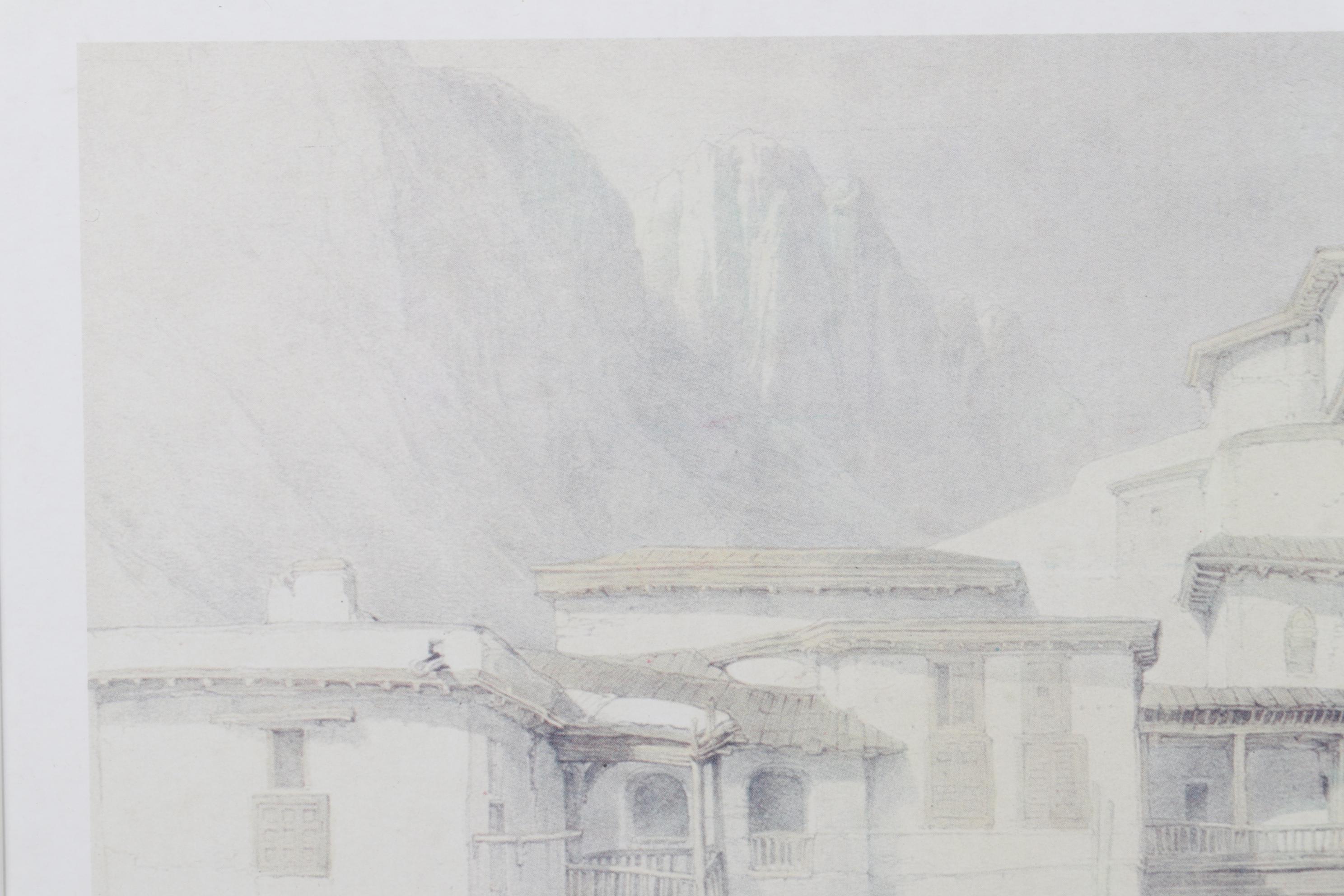 Offset Lithograph After David Roberts "Convent of St. Catherine"