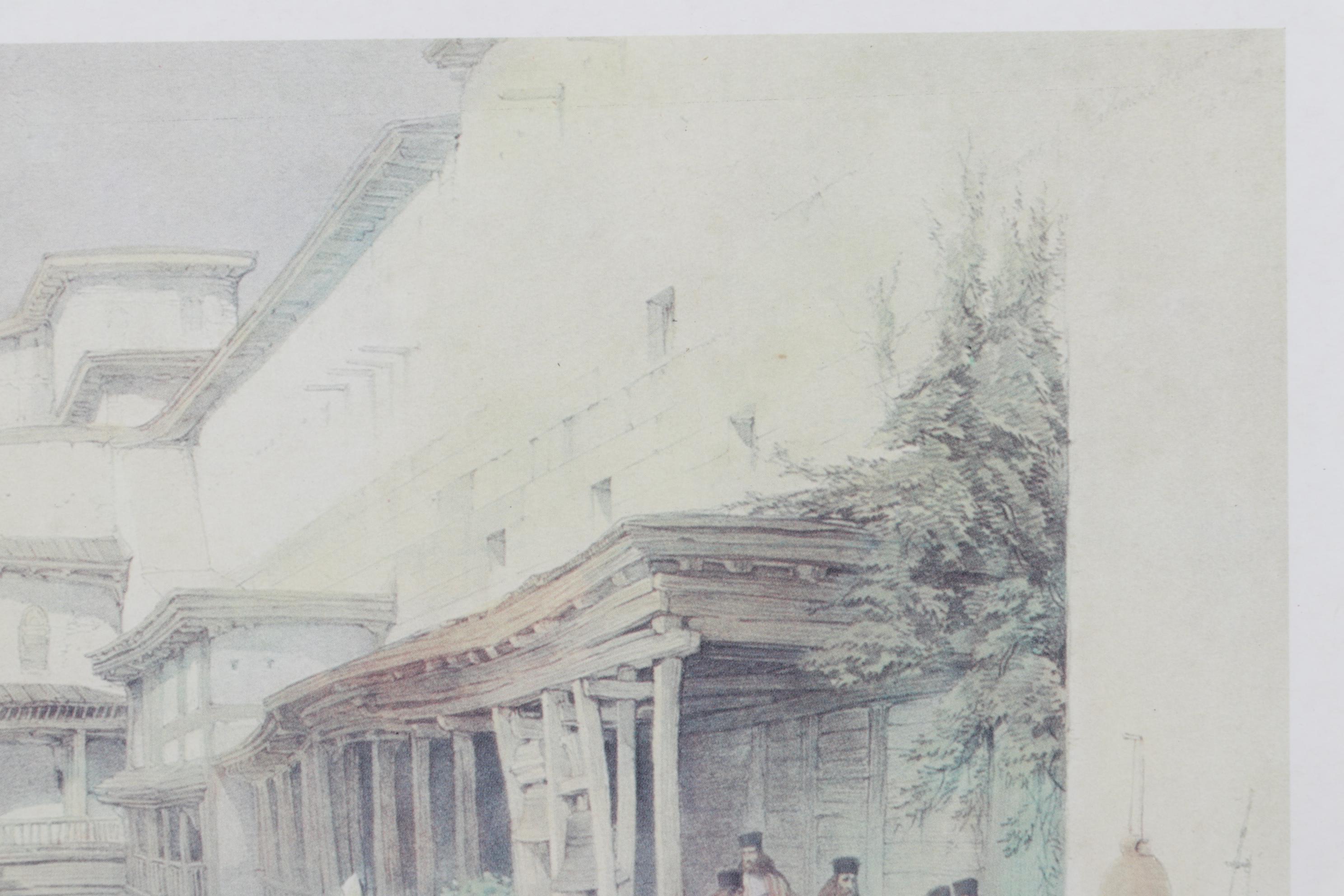 Offset Lithograph After David Roberts "Convent of St. Catherine"