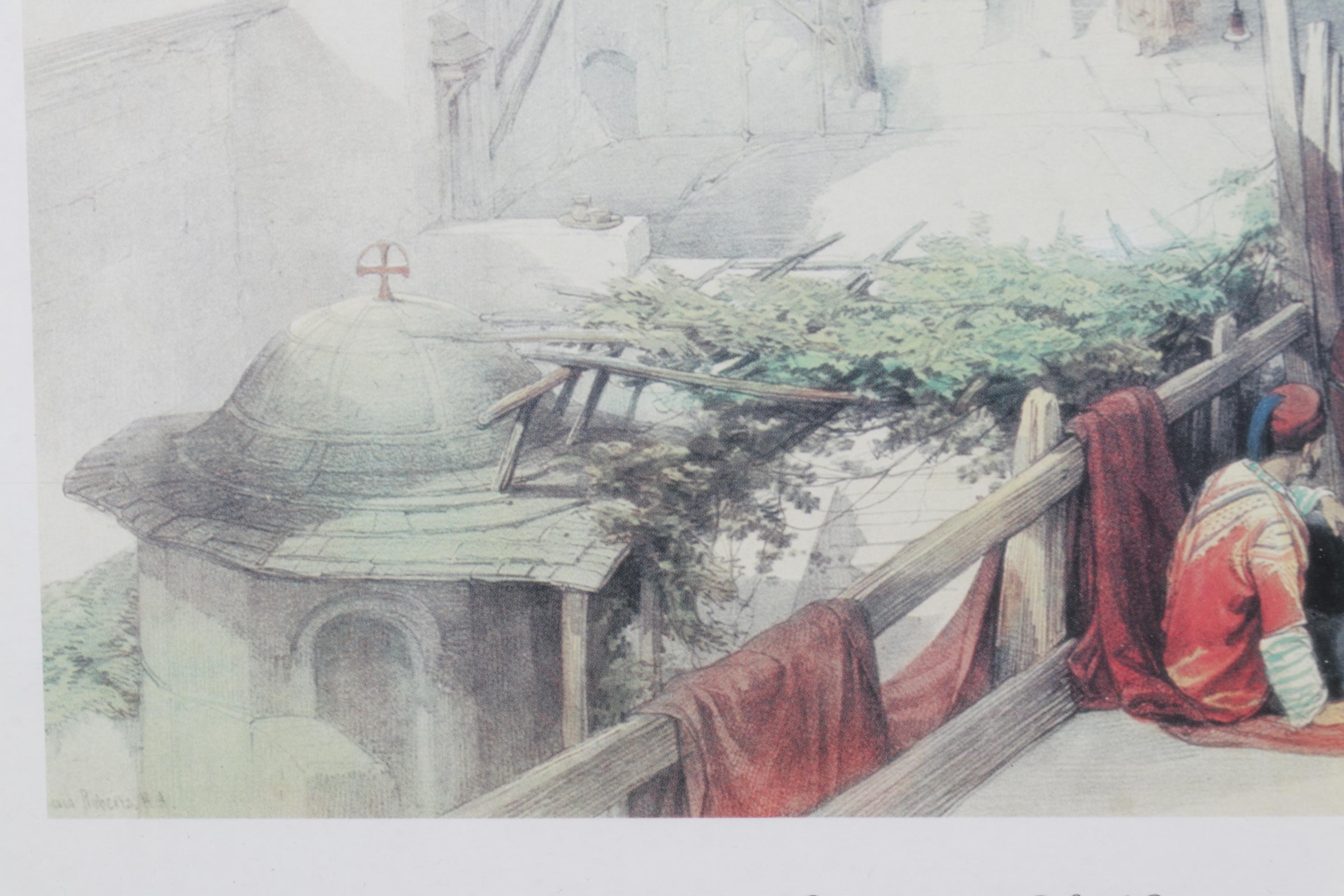 Offset Lithograph After David Roberts "Convent of St. Catherine"