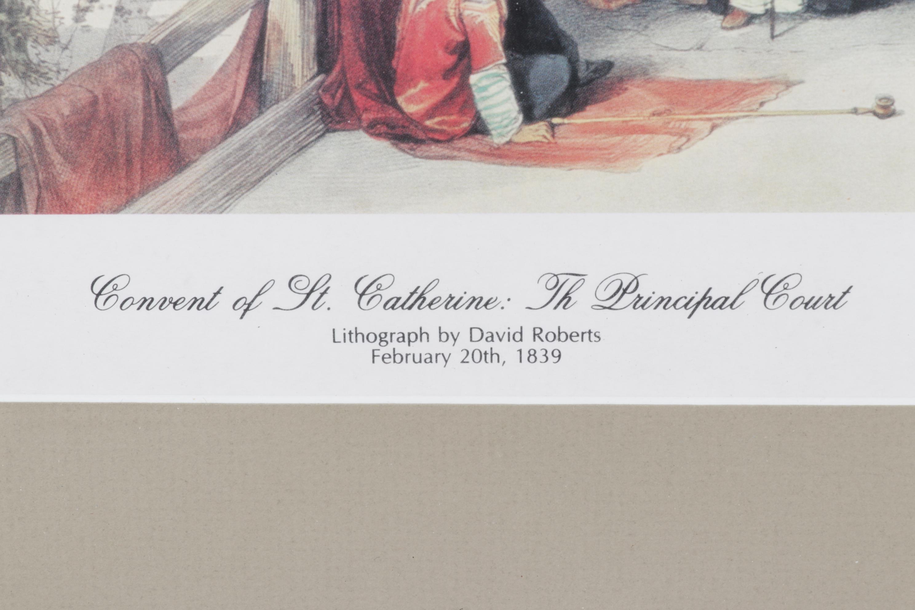 Offset Lithograph After David Roberts "Convent of St. Catherine"