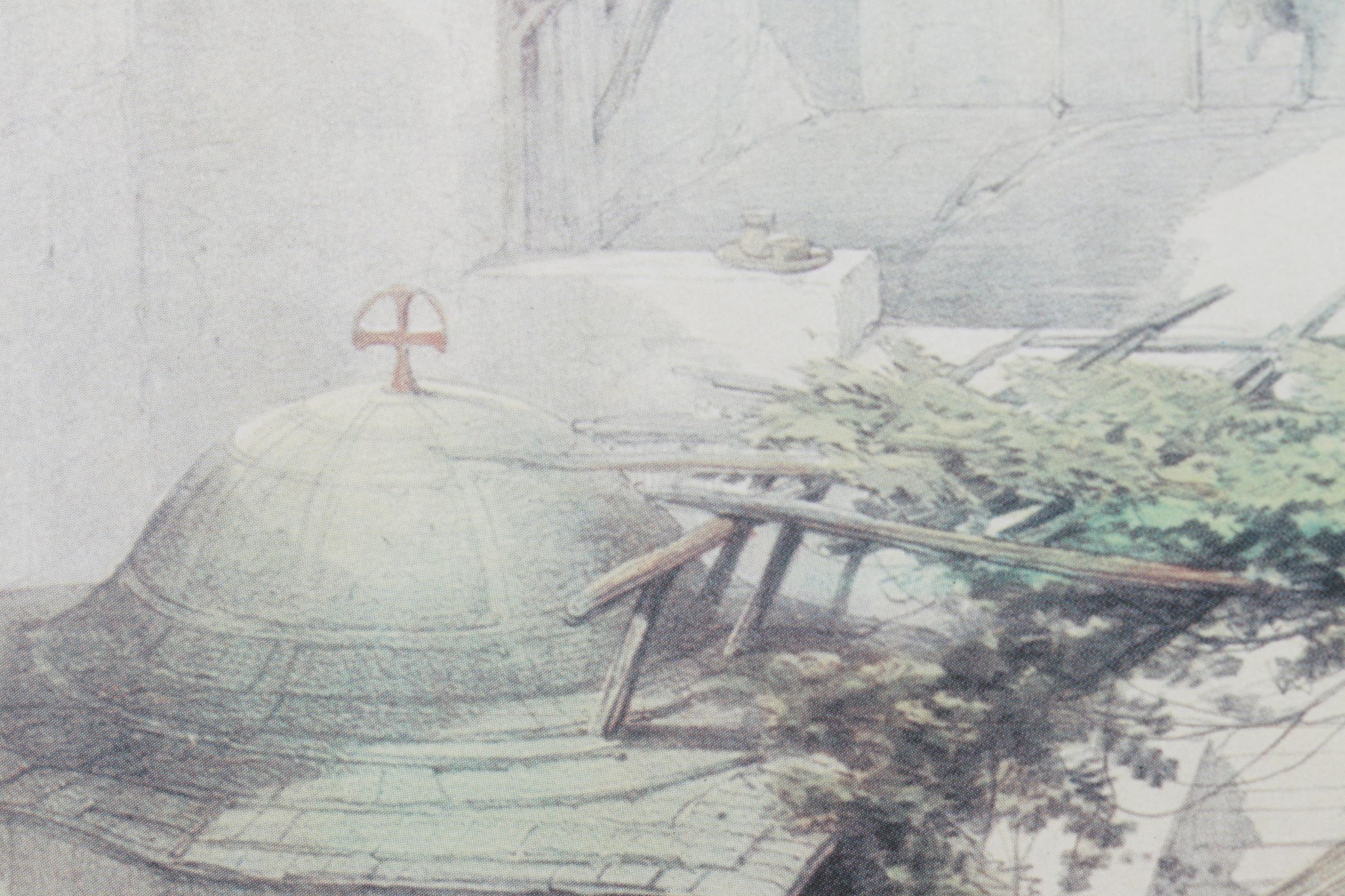 Offset Lithograph After David Roberts "Convent of St. Catherine"