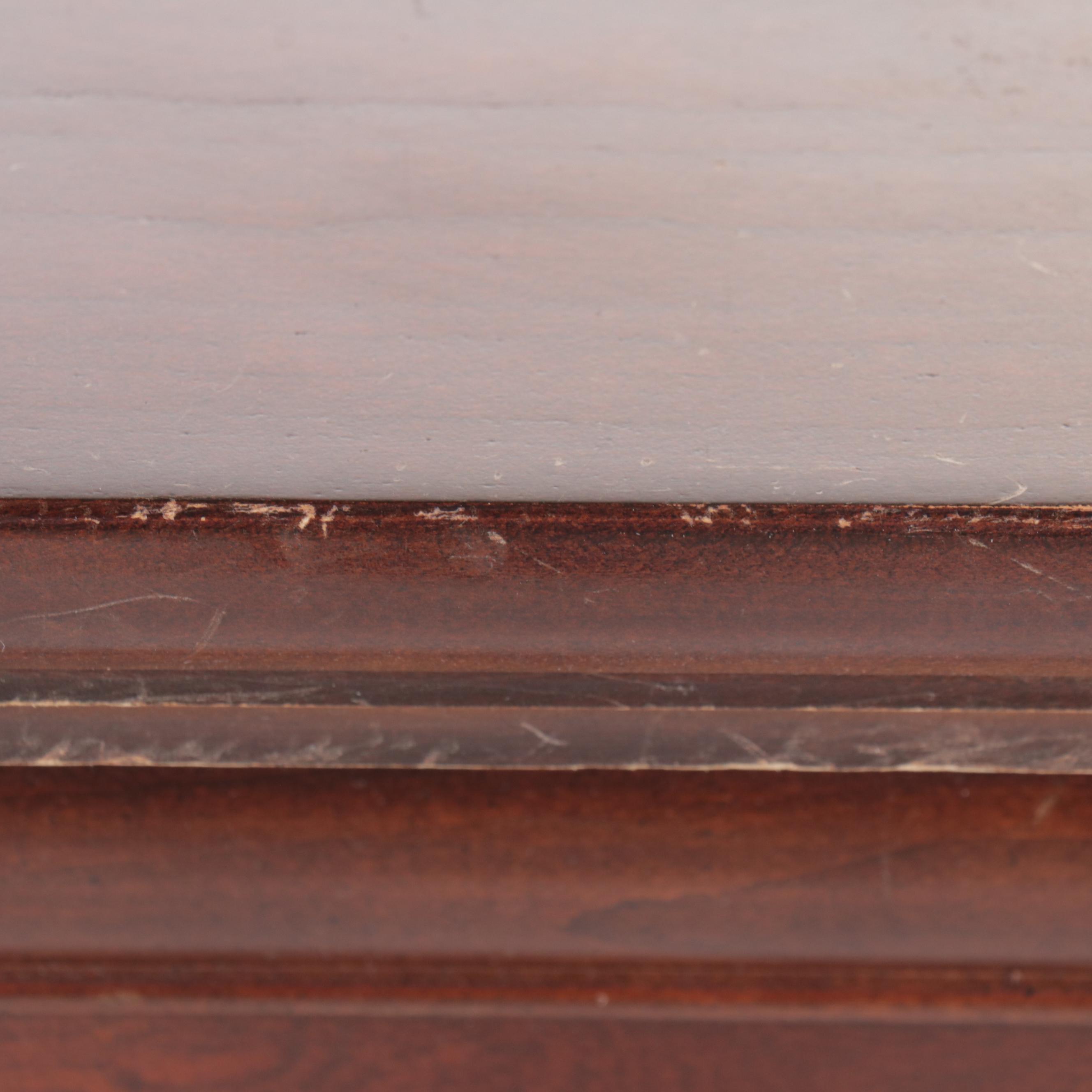 Mahogany Two-Drawer Filing Cabiet with Cabinet