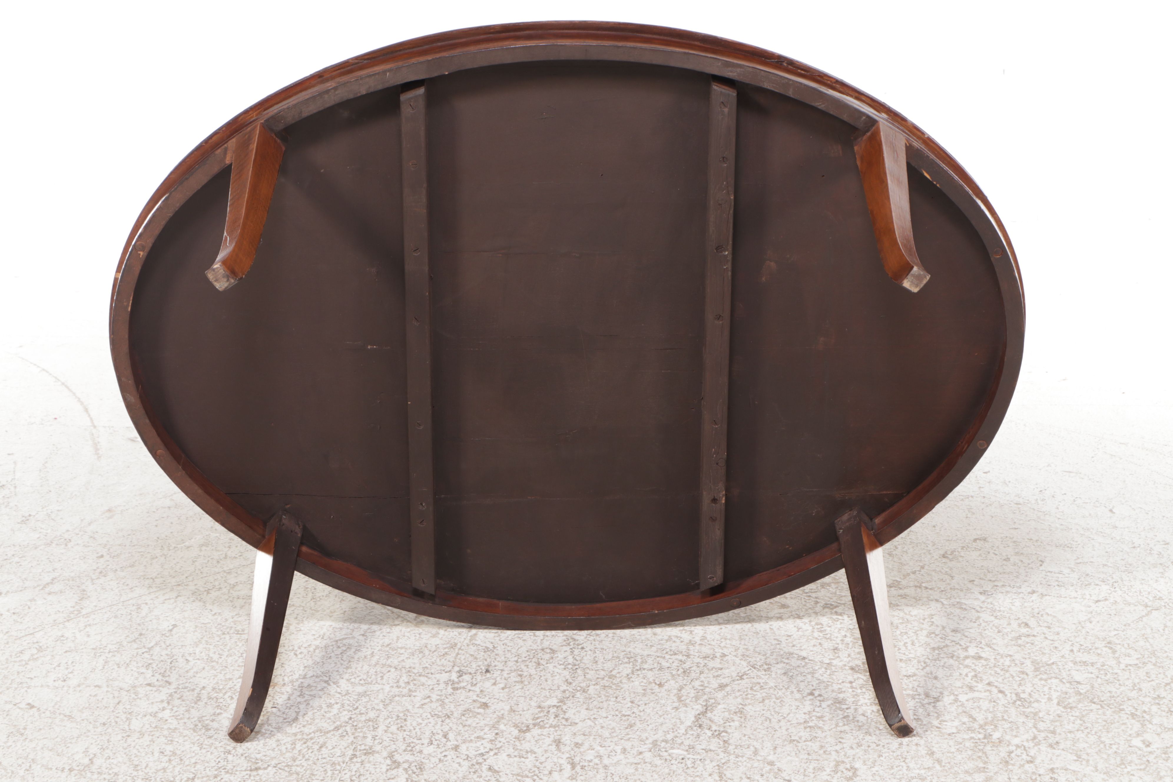 Italian Regency Style Walnut and Marquetry Inlaid Coffee Table