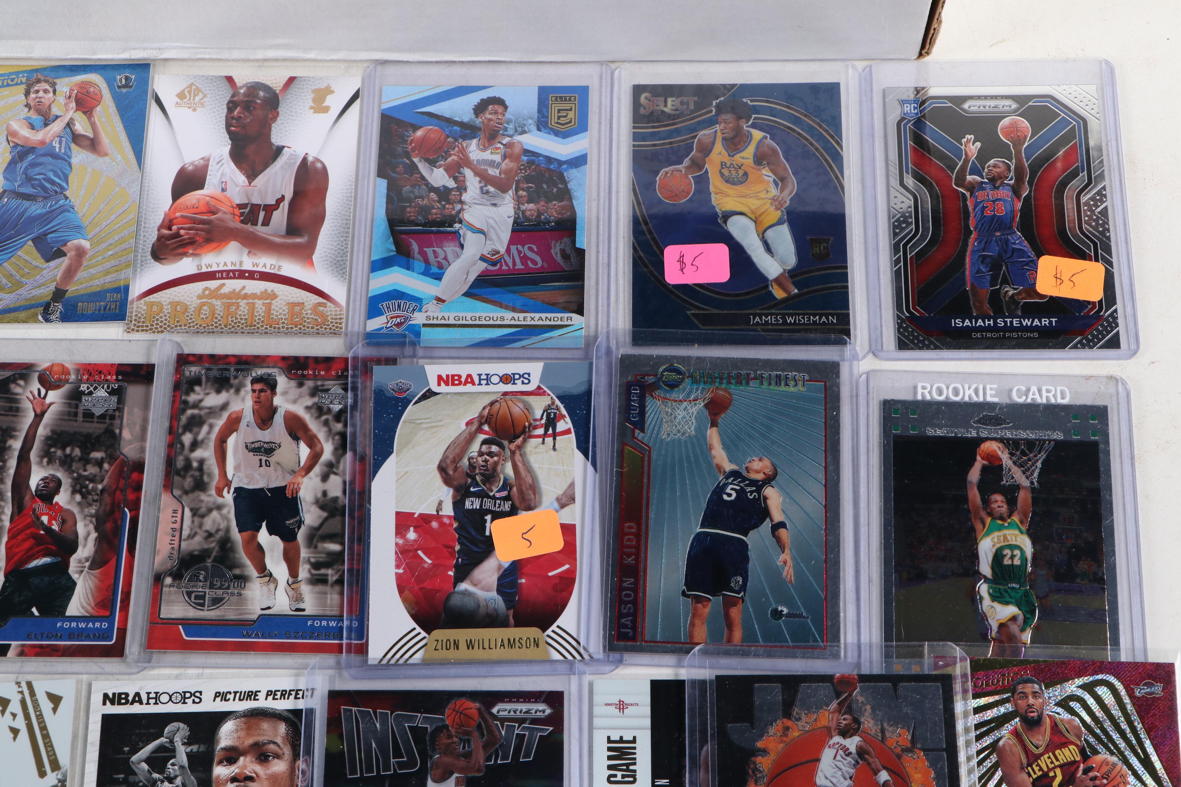 Topps Chrome with Other Basketball Cards Featuring Kevin Durant and More