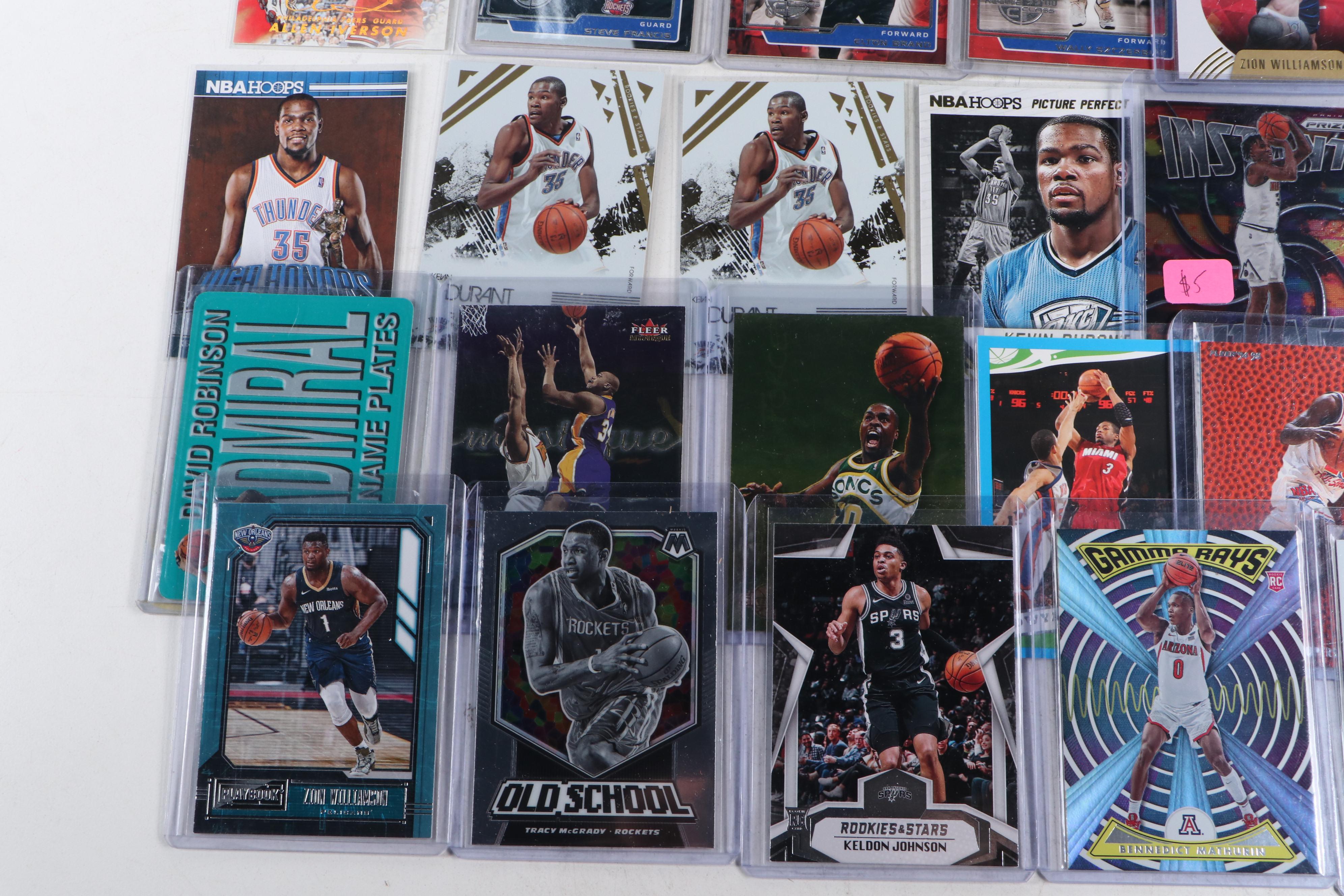 Topps Chrome with Other Basketball Cards Featuring Kevin Durant and More
