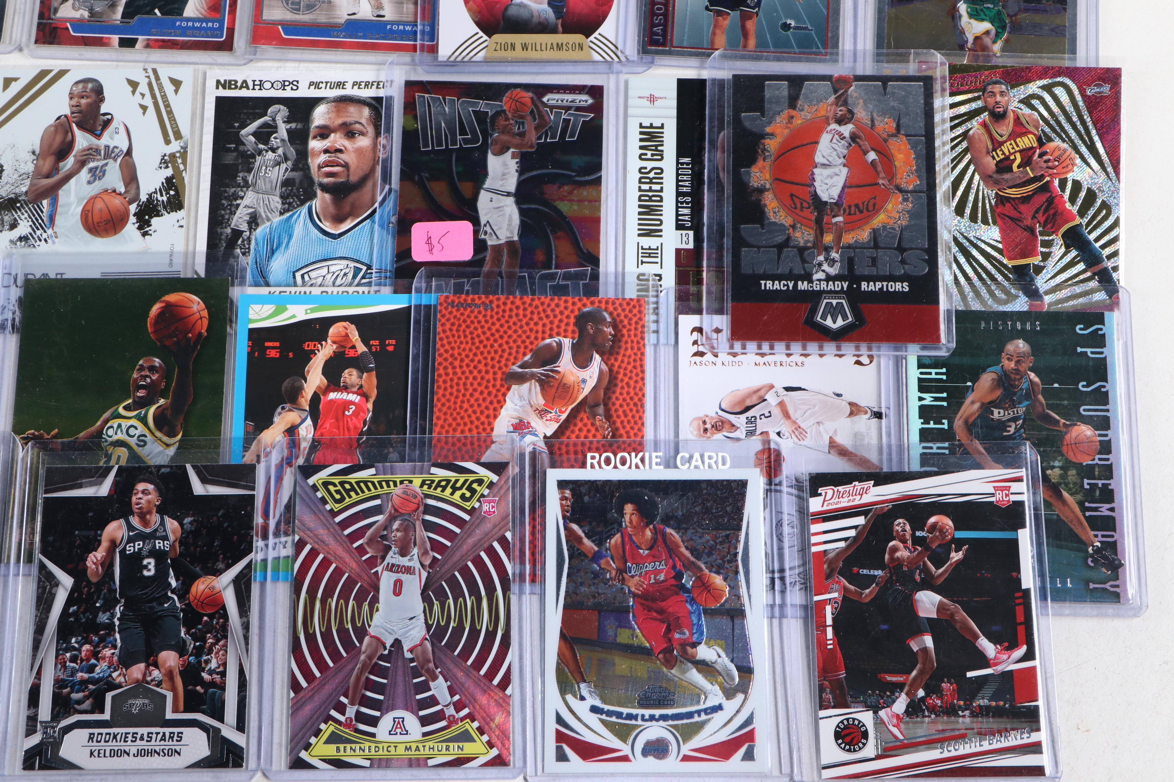 Topps Chrome with Other Basketball Cards Featuring Kevin Durant and More