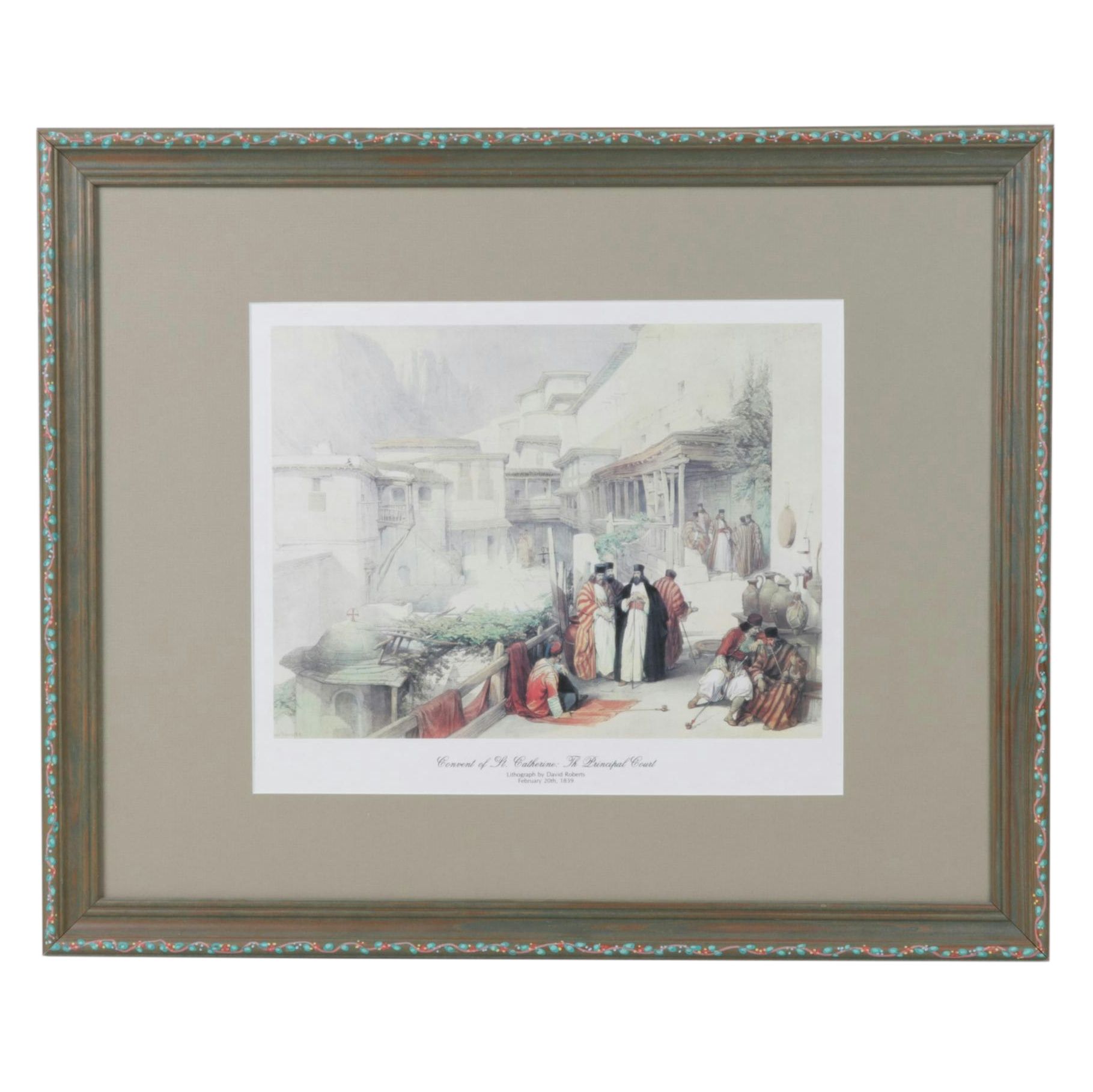 Offset Lithograph After David Roberts "Convent of St. Catherine"