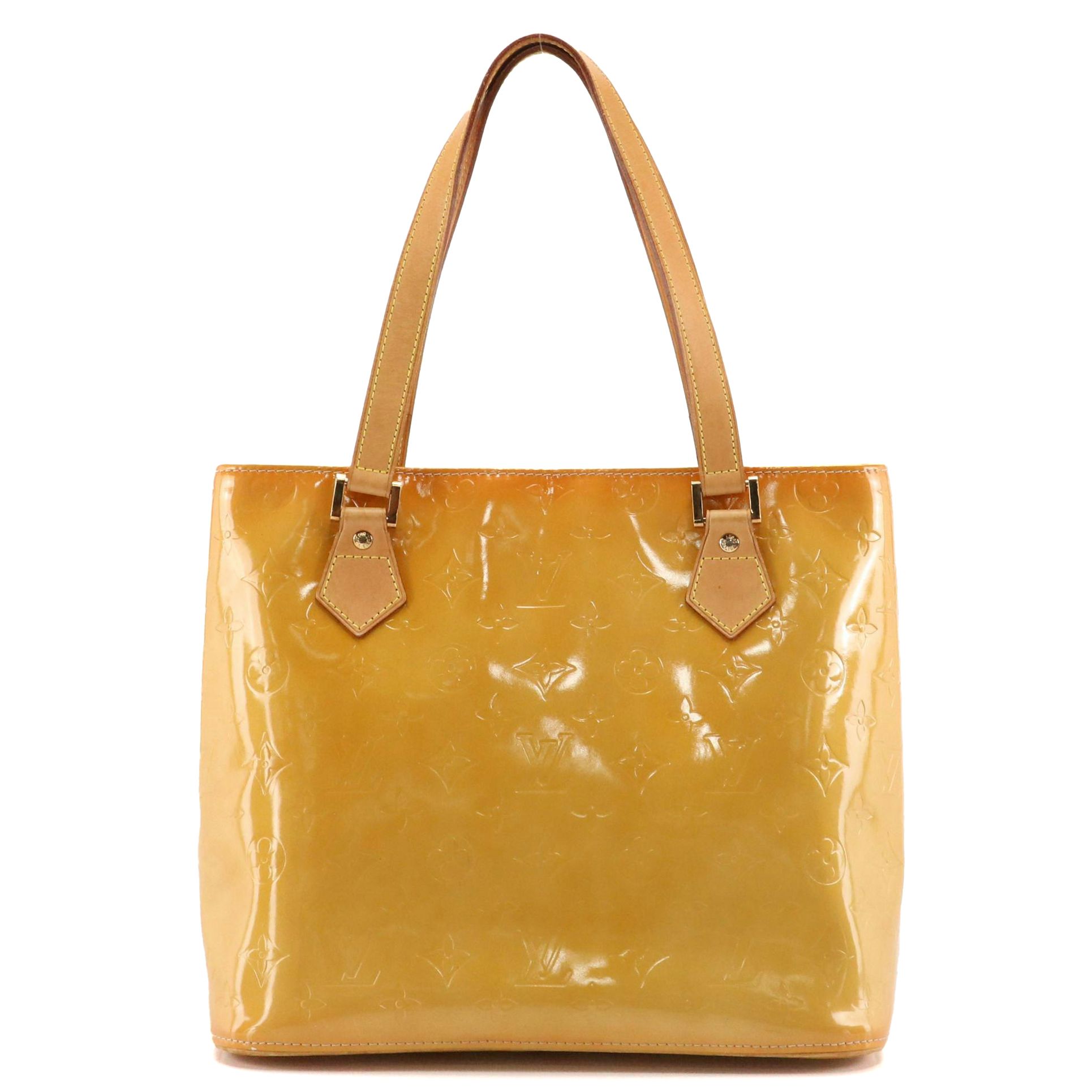 Louis Vuitton Houston Shoulder Bag in Yellow Monogram Vernis Leather
