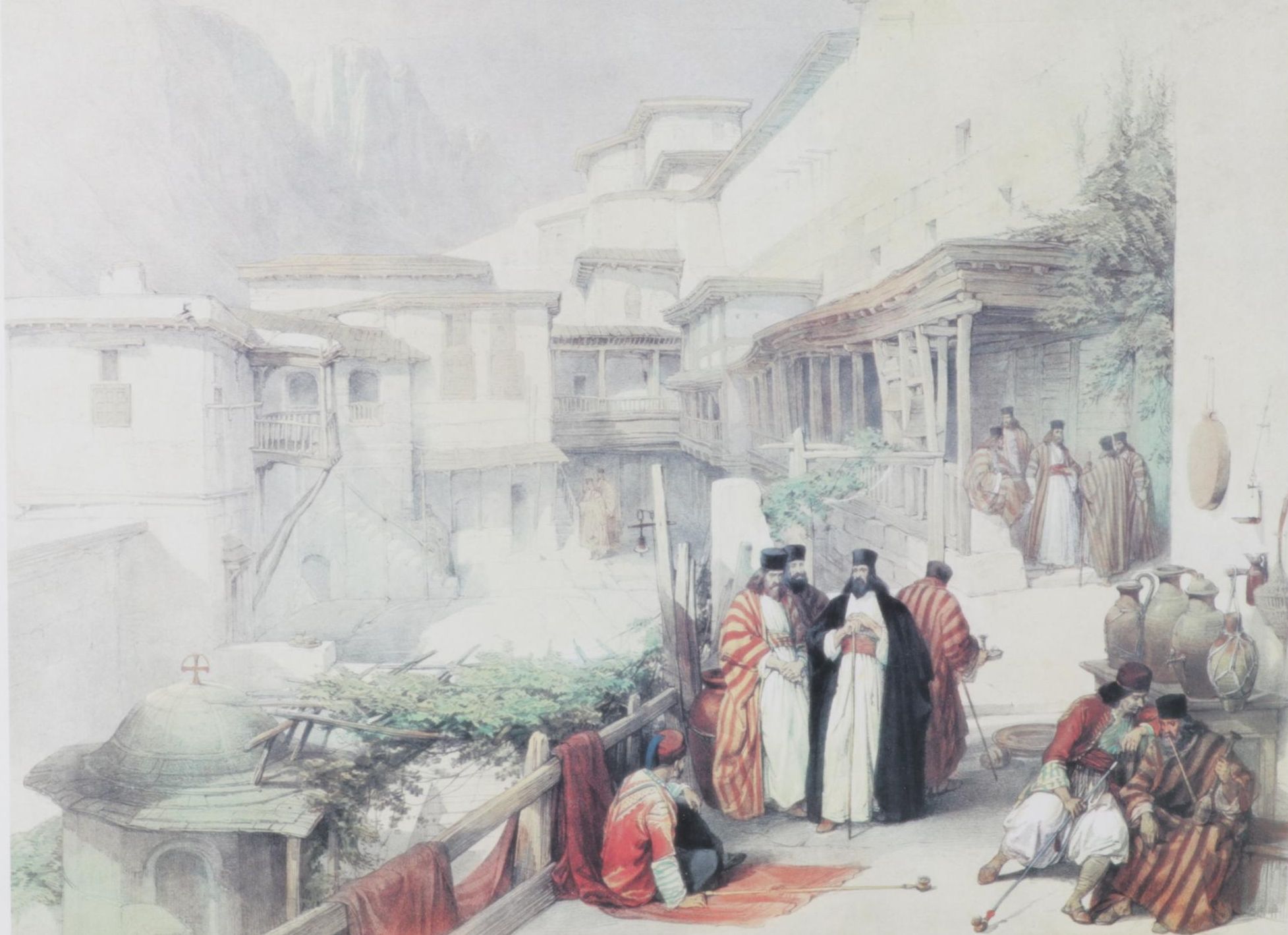 Offset Lithograph After David Roberts "Convent of St. Catherine"