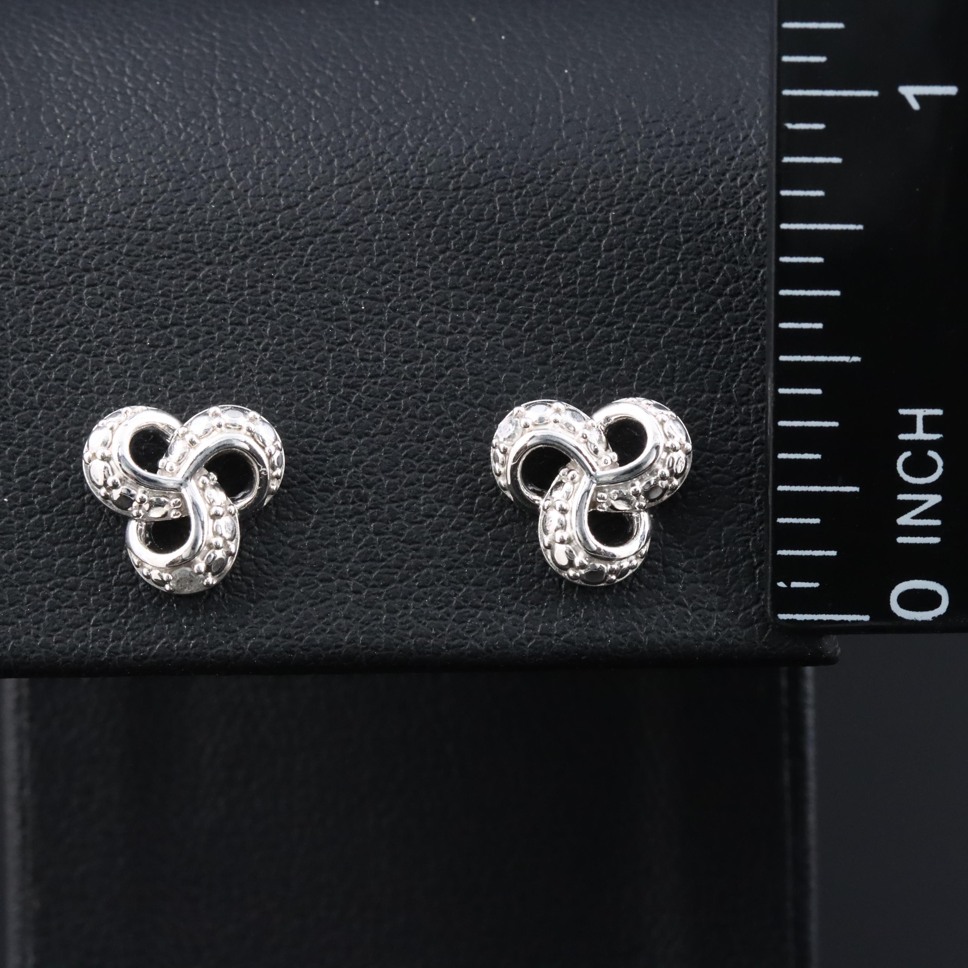 Sterling Diamond Earrings
