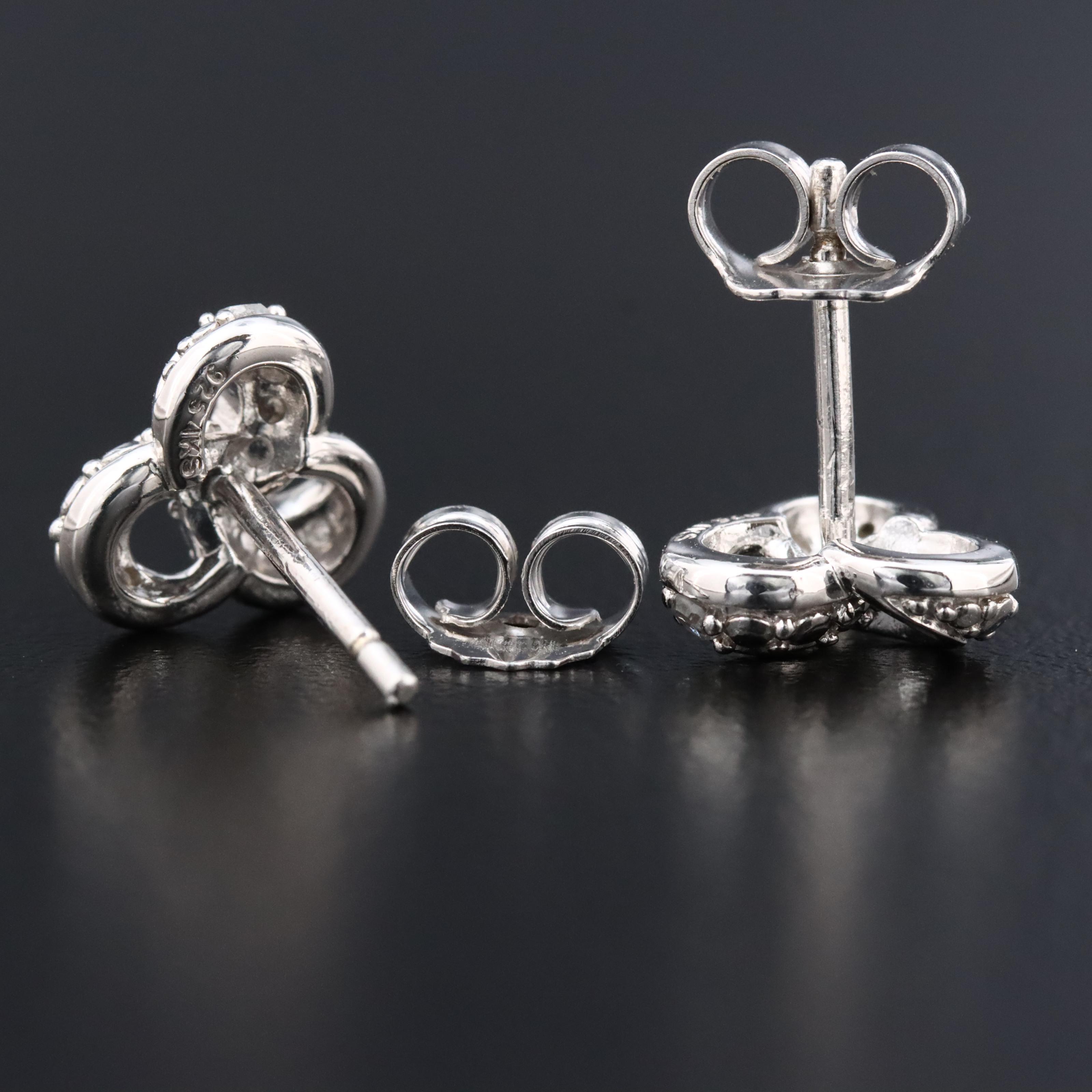 Sterling Diamond Earrings