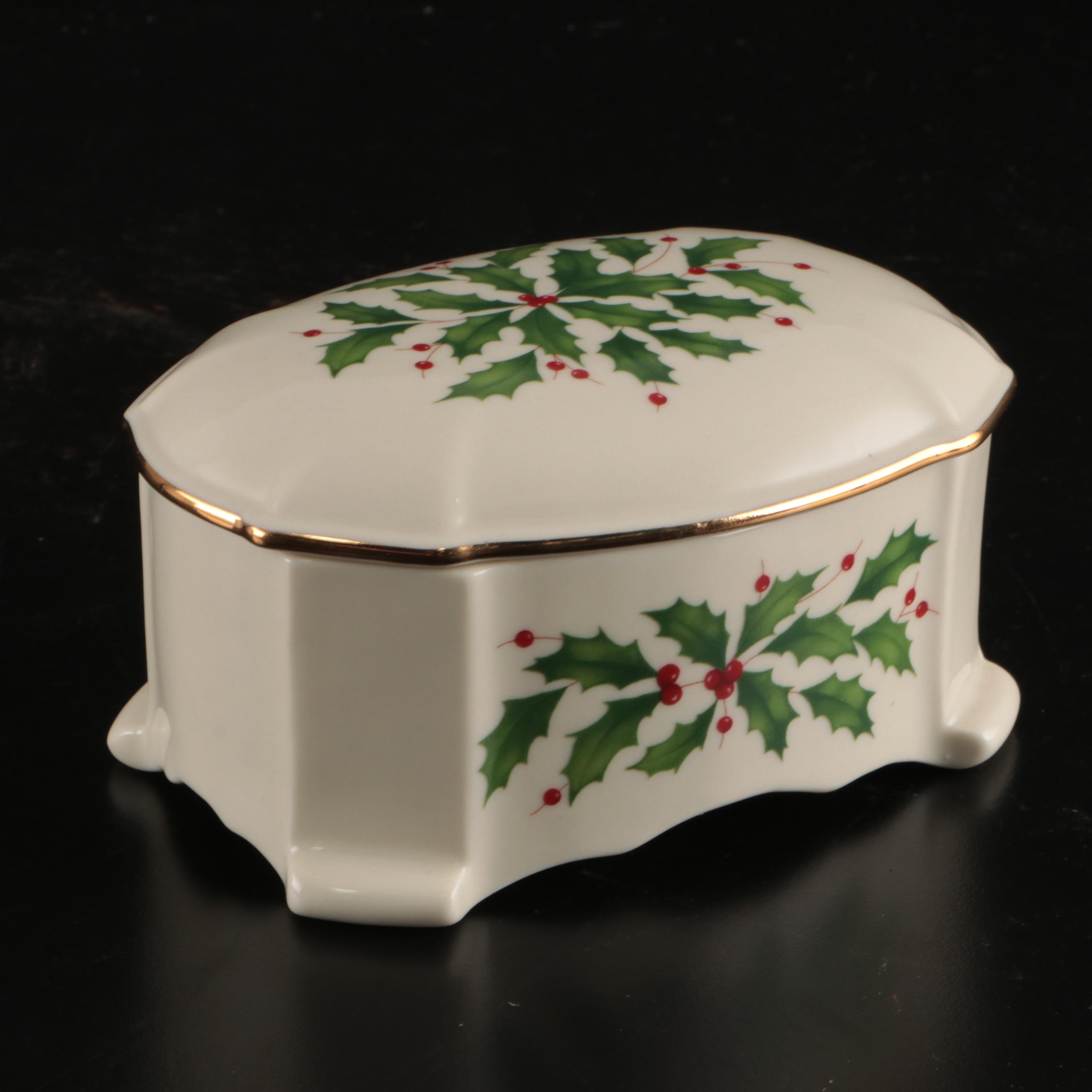 Lenox "Holiday Nouveau" Porcelain Bowl, "Holiday" Music Box, and More Décor
