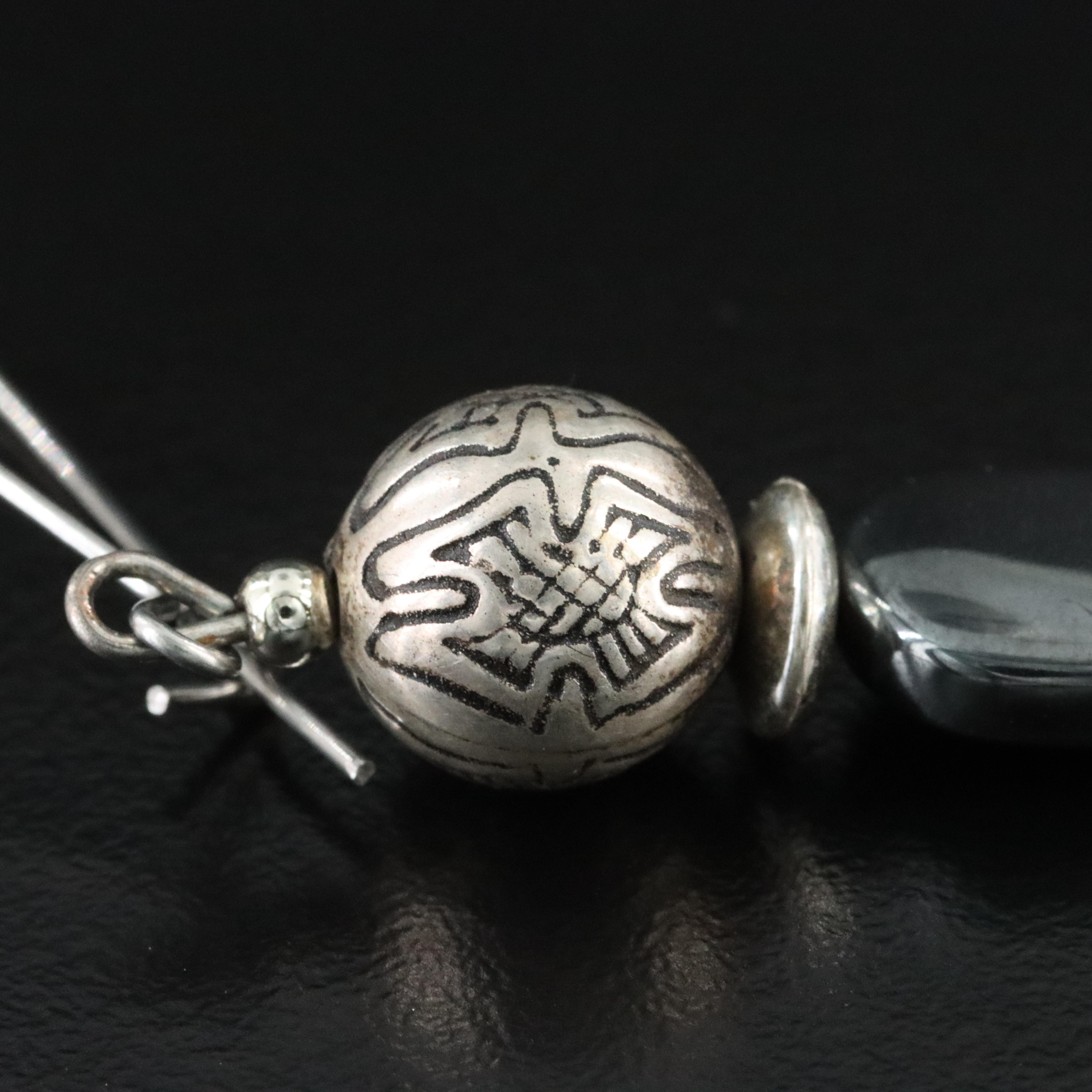 Hematite Drop Earrings