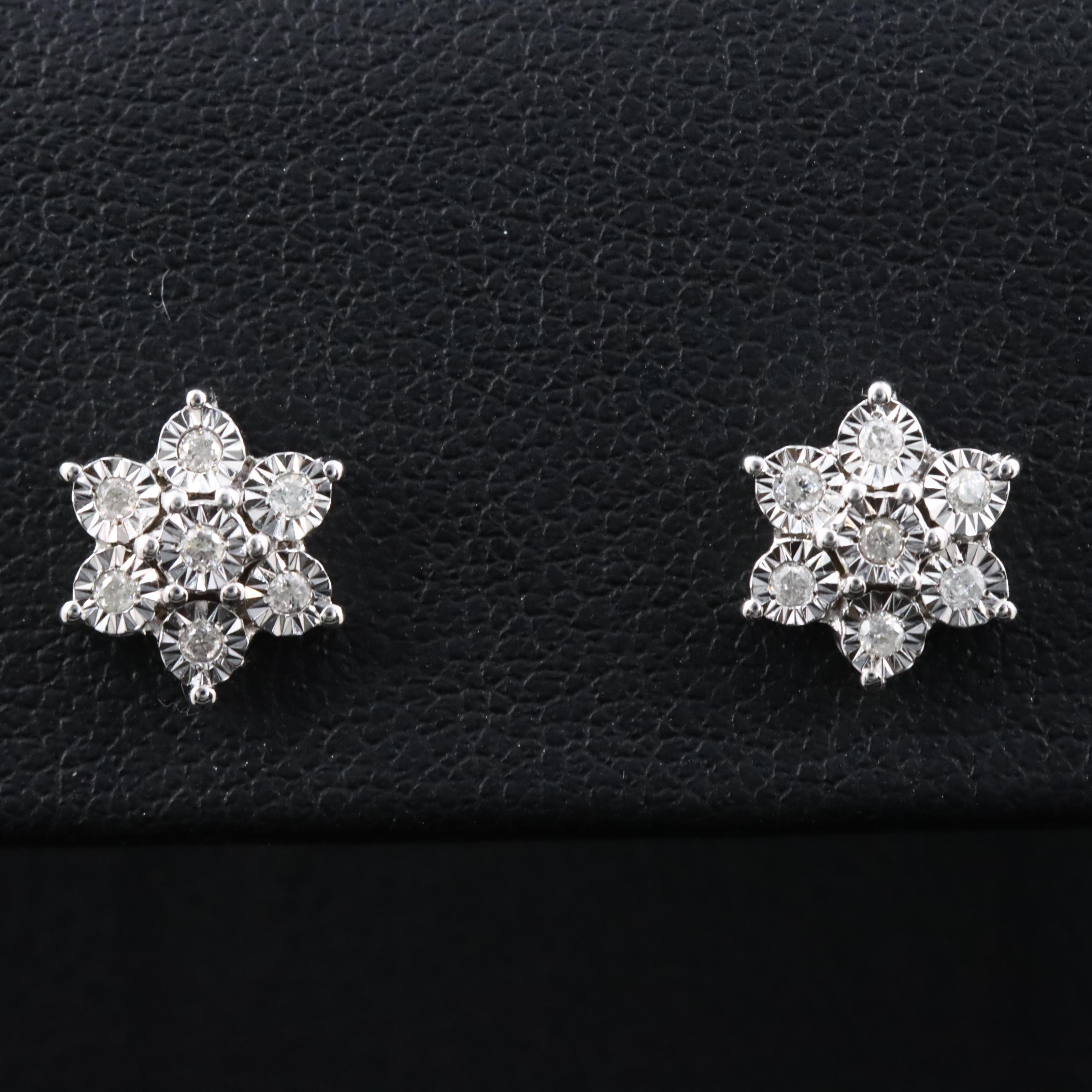 Sterling Diamond Earrings