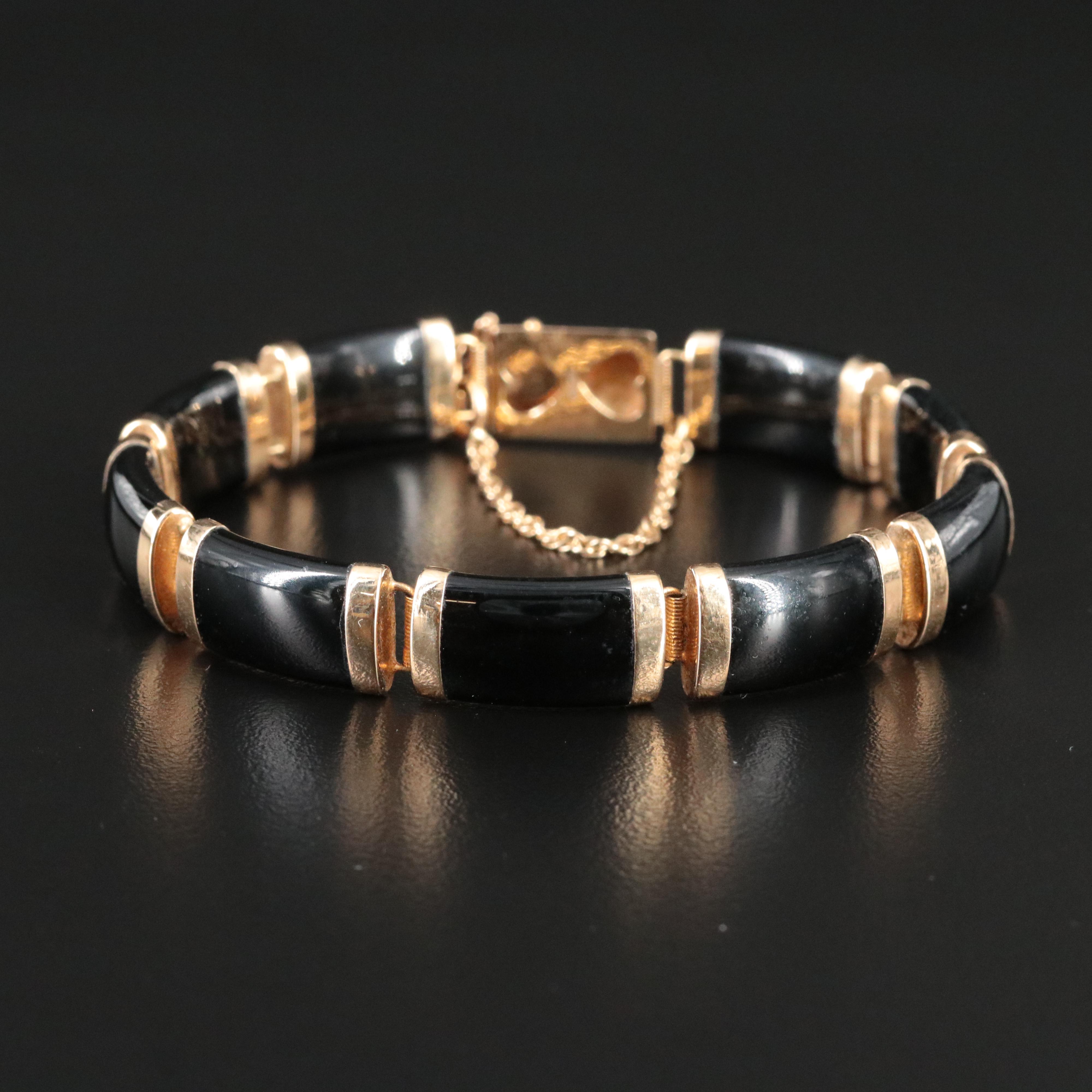 14K Black Onyx Bracelet