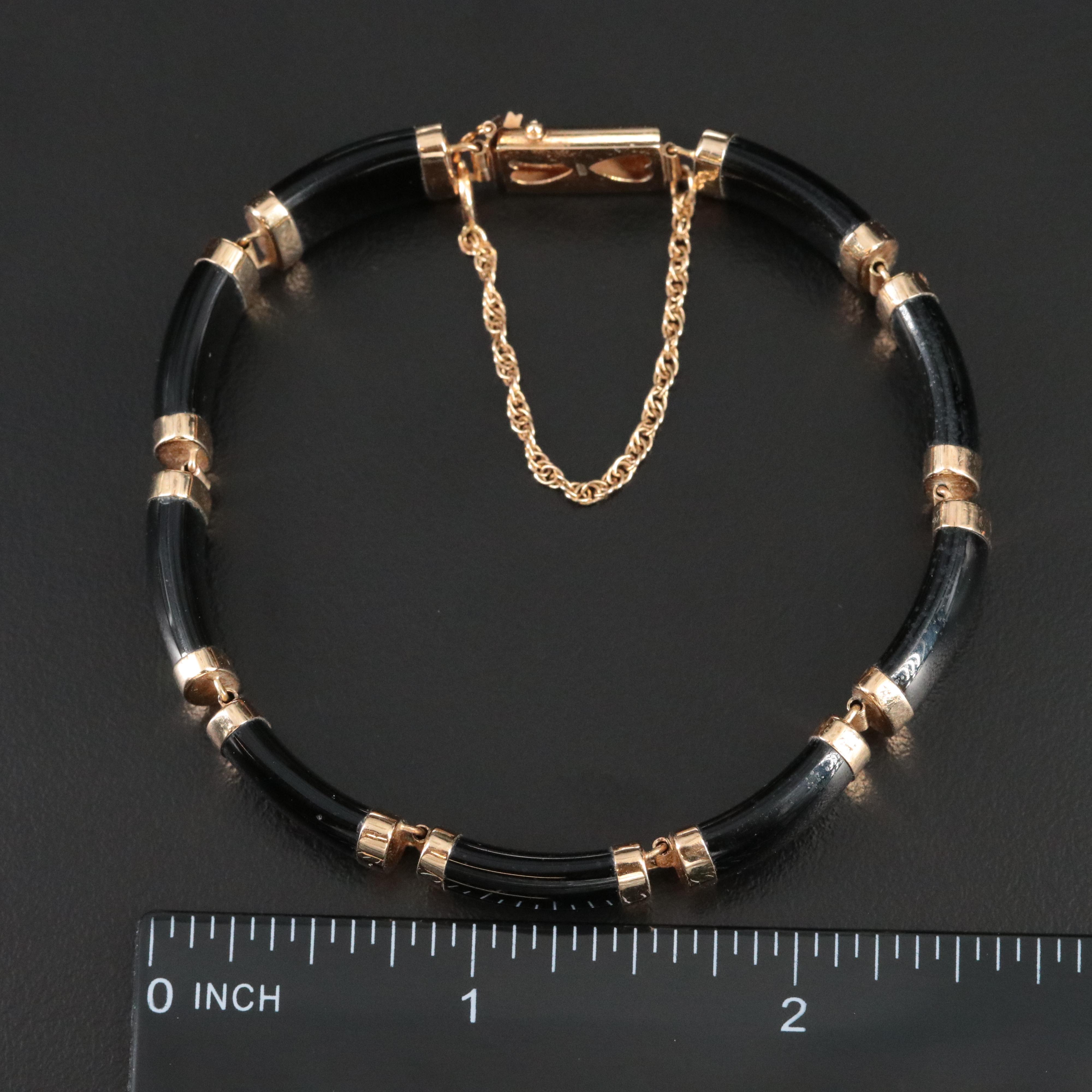 14K Black Onyx Bracelet