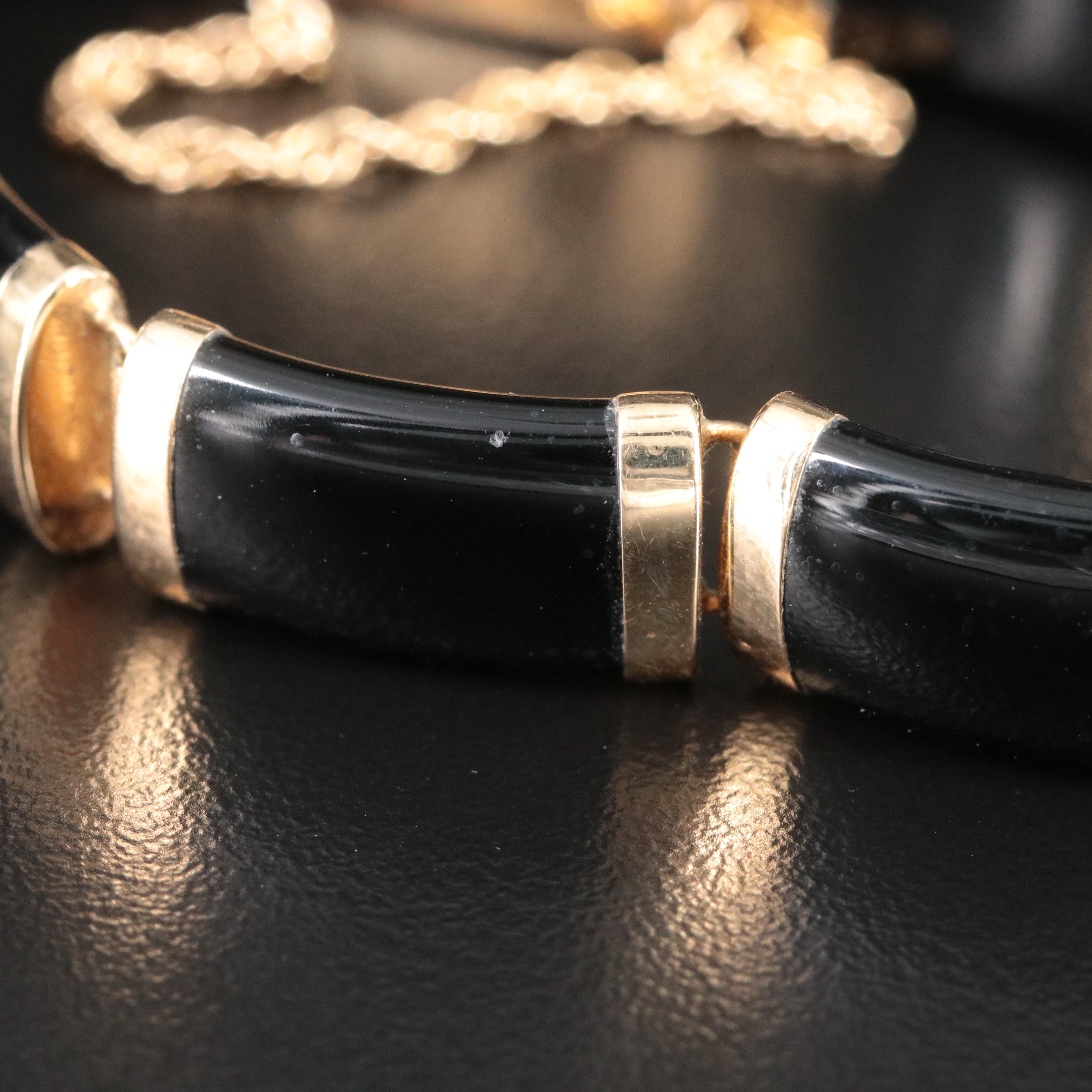 14K Black Onyx Bracelet