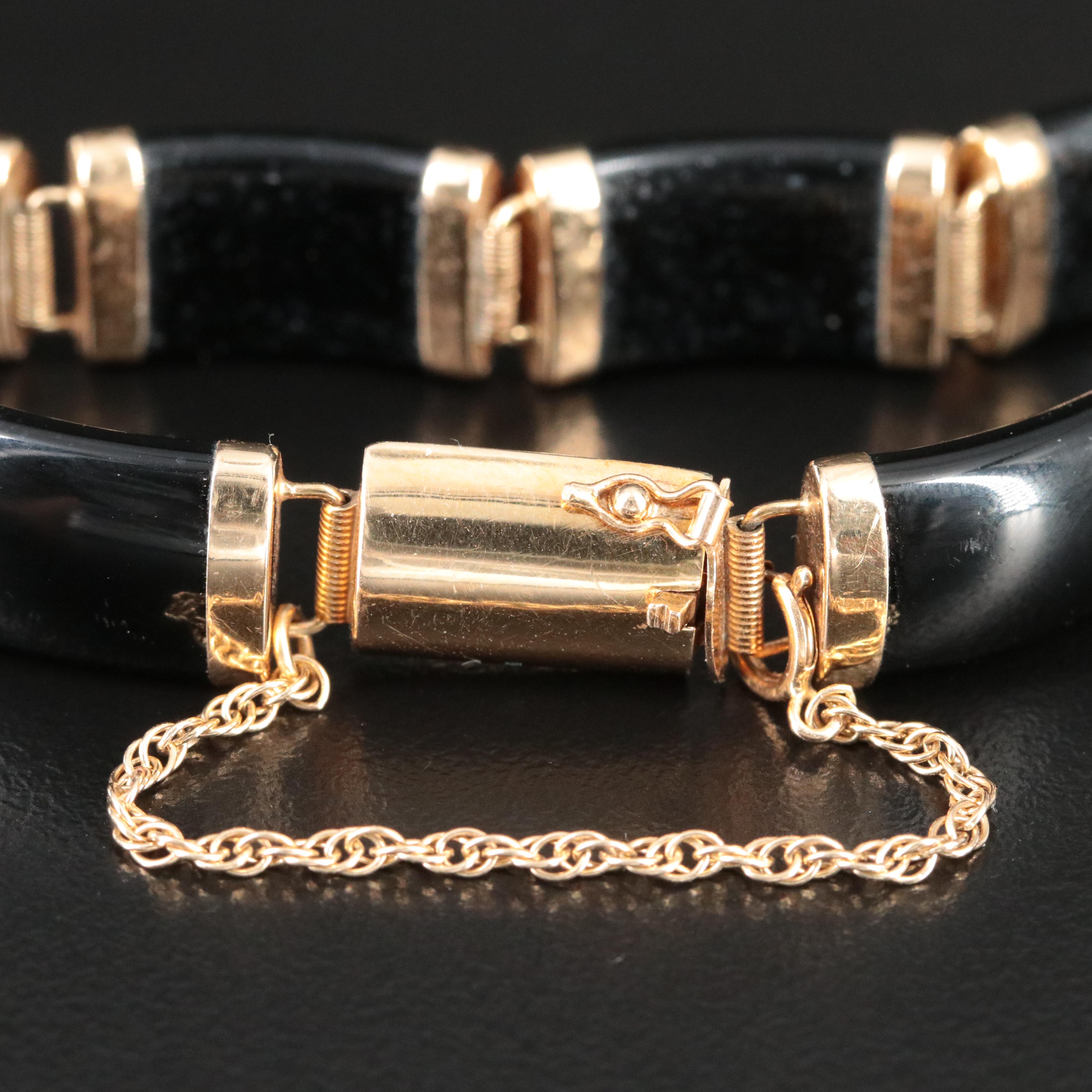 14K Black Onyx Bracelet