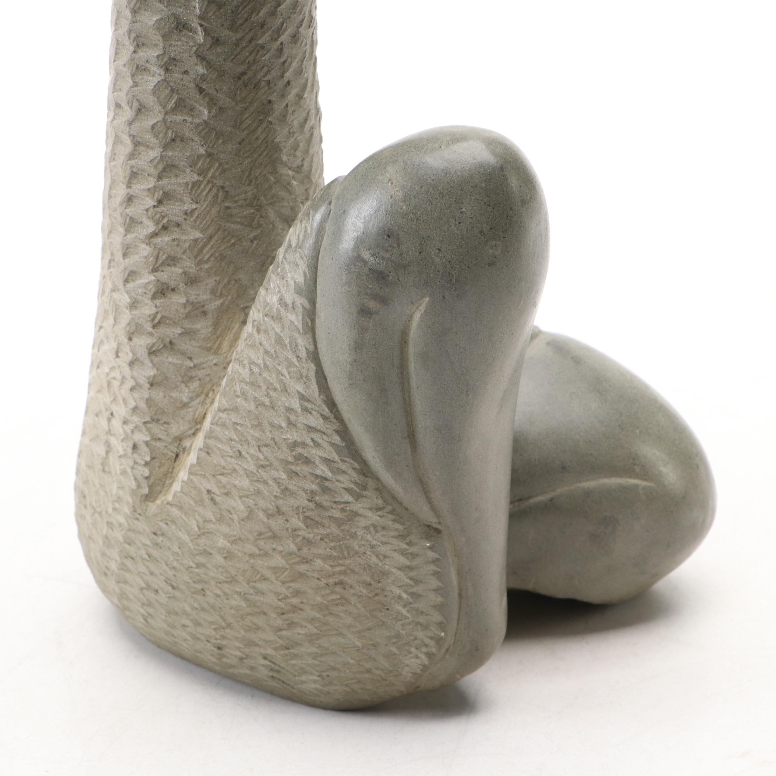 Shona Soapstone Mother and Child Sculpture