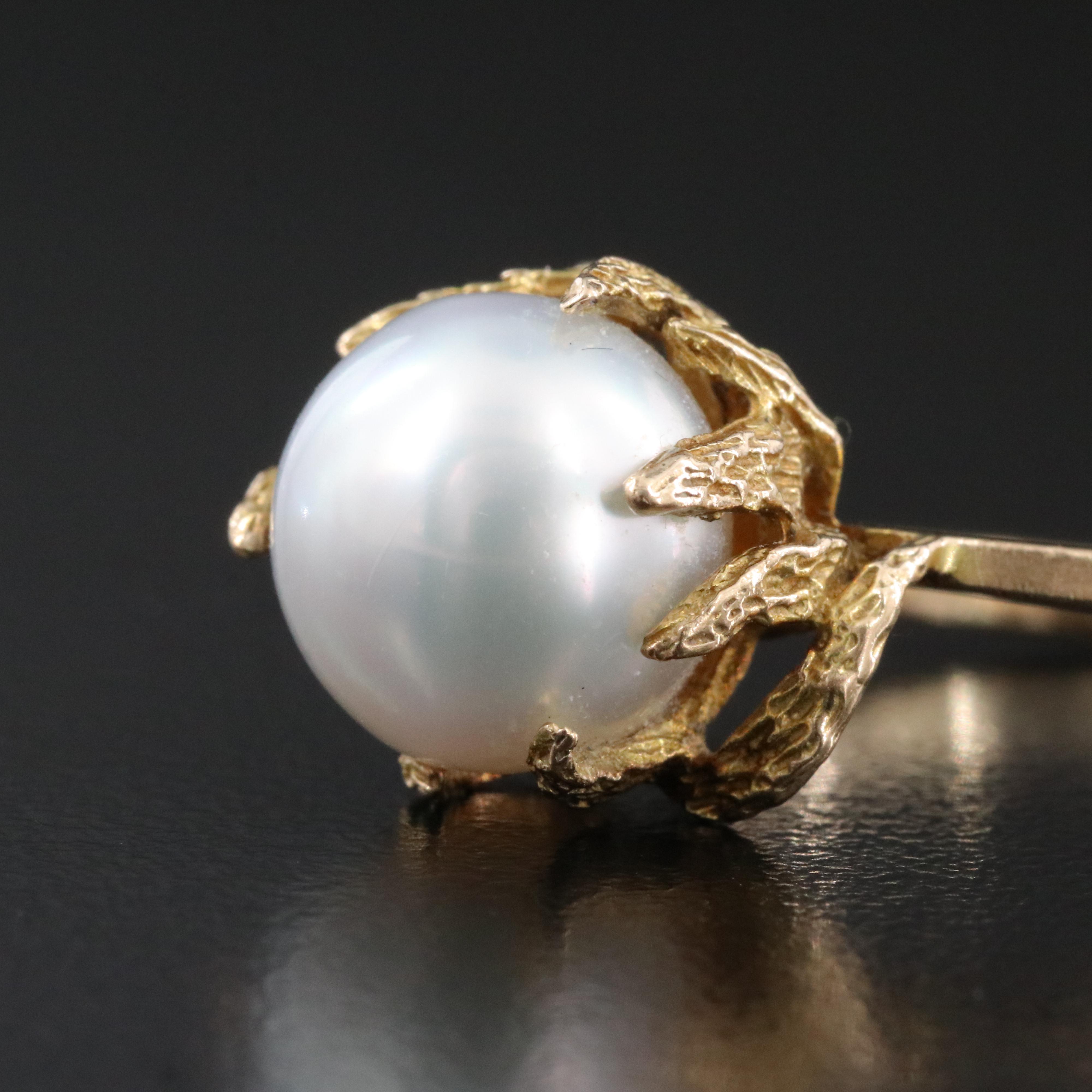 Vintage 10K Pearl Ring