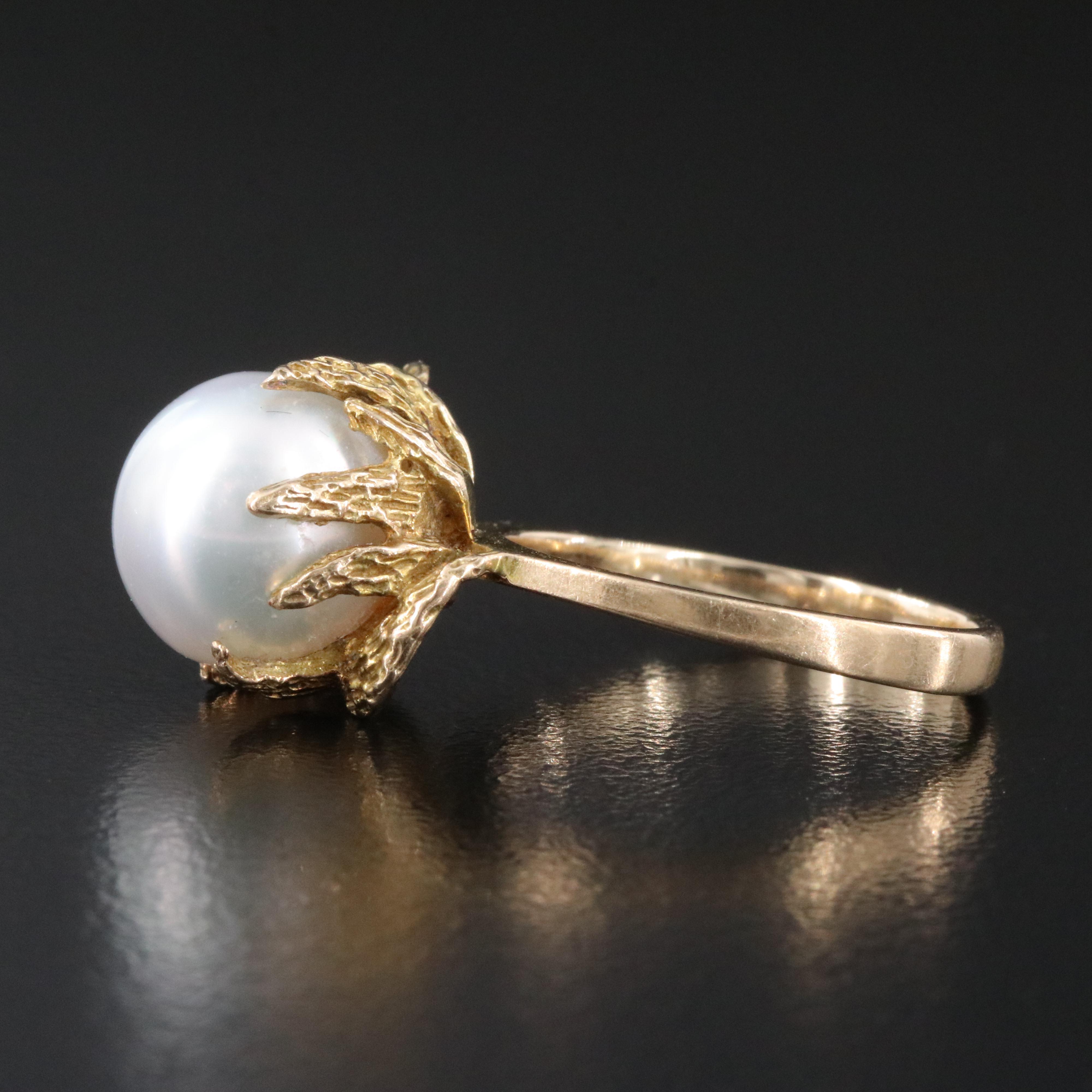 Vintage 10K Pearl Ring