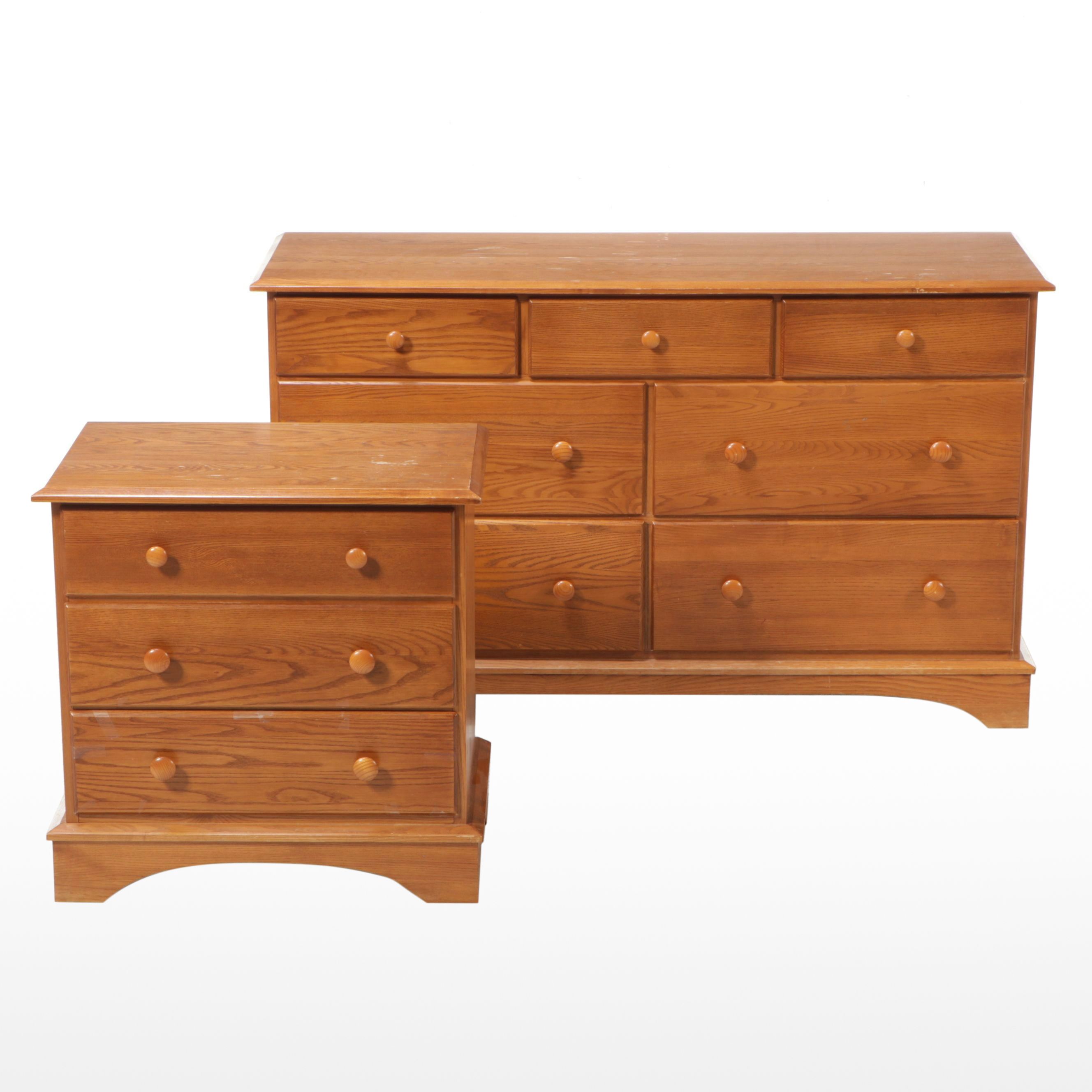 Moosehead Furniture Oak Dresser and Nightstand