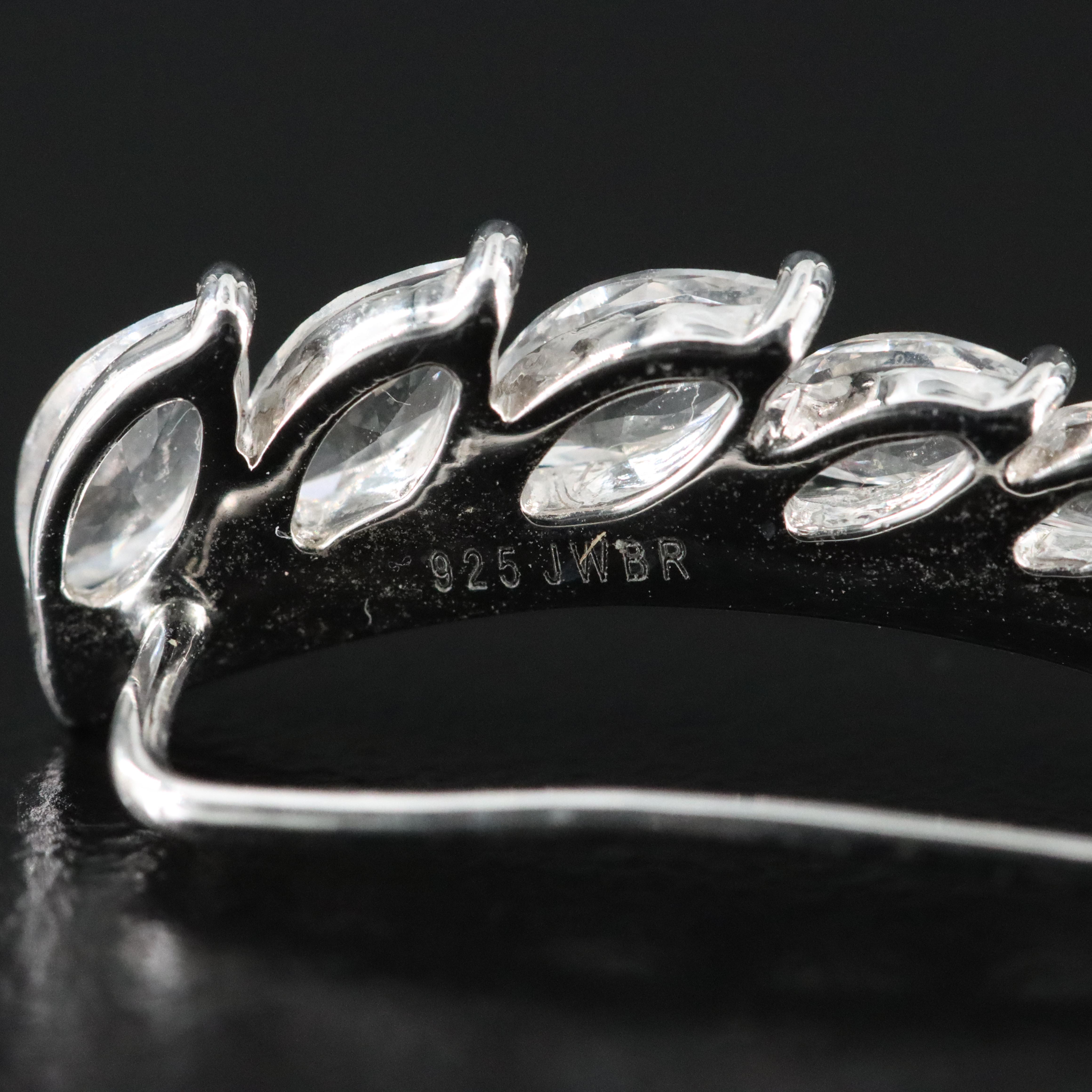 Sterling White Sapphire Ear Climbers