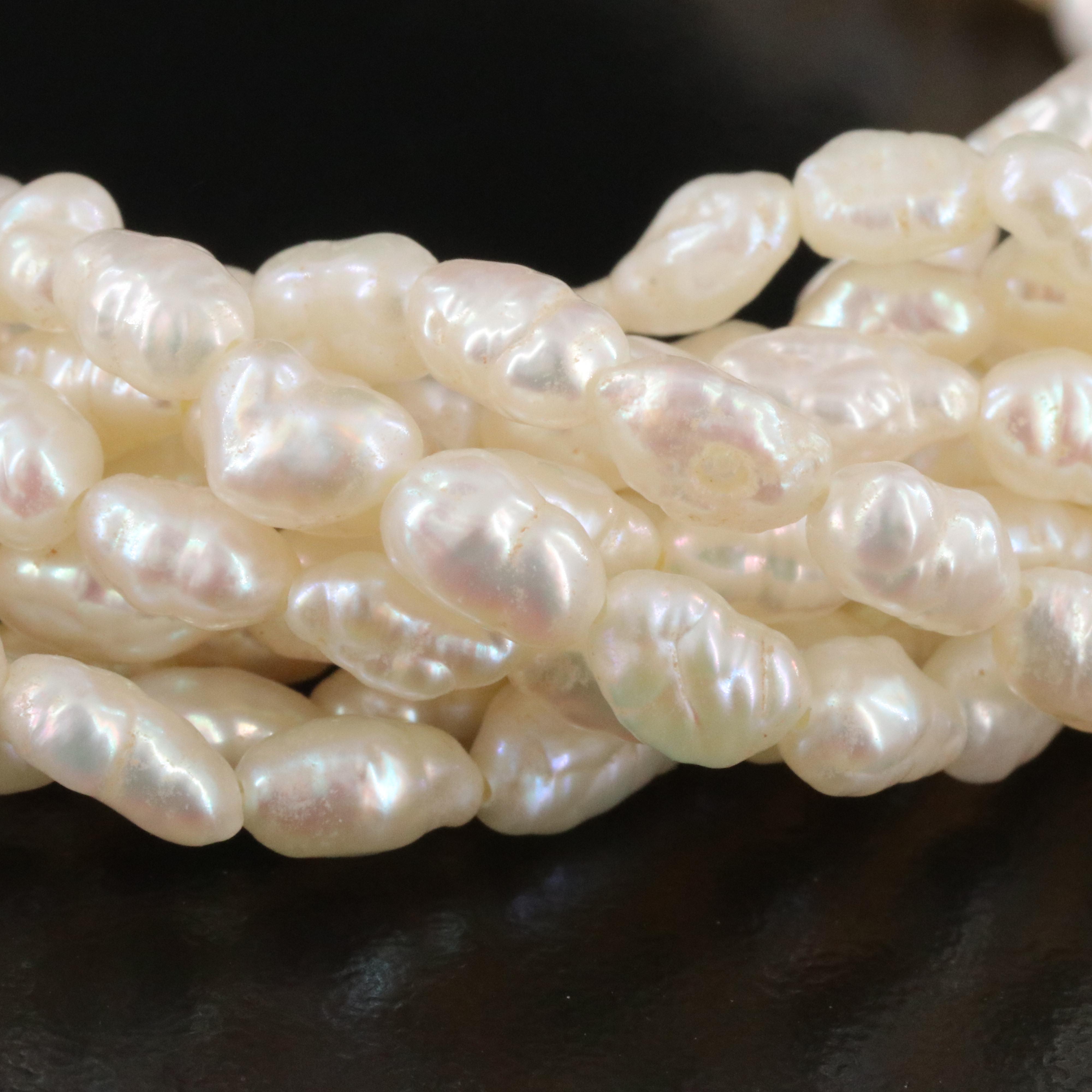 Torsade Pearl Necklace with 14K Clasp