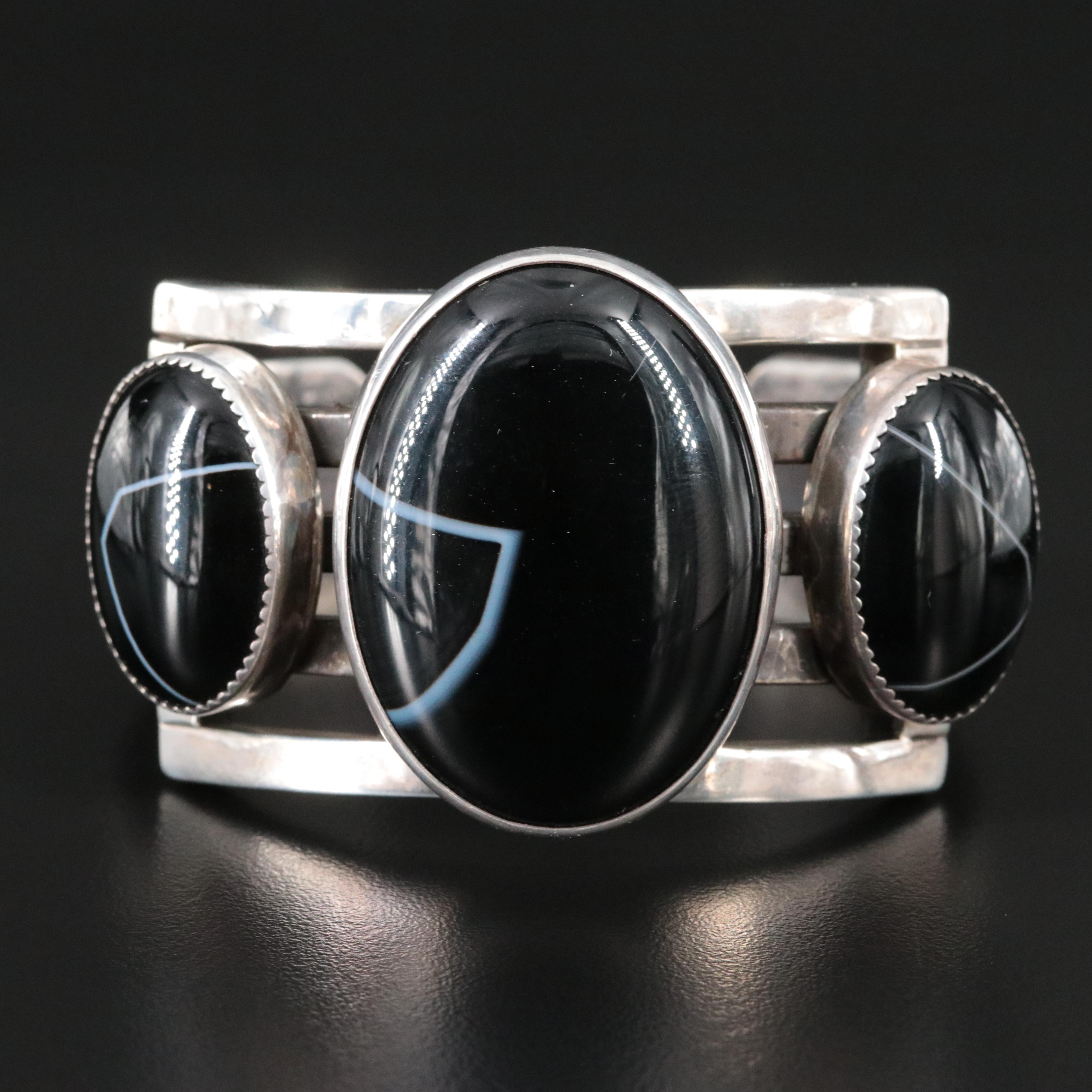 Artisan Sterling Agate Cuff