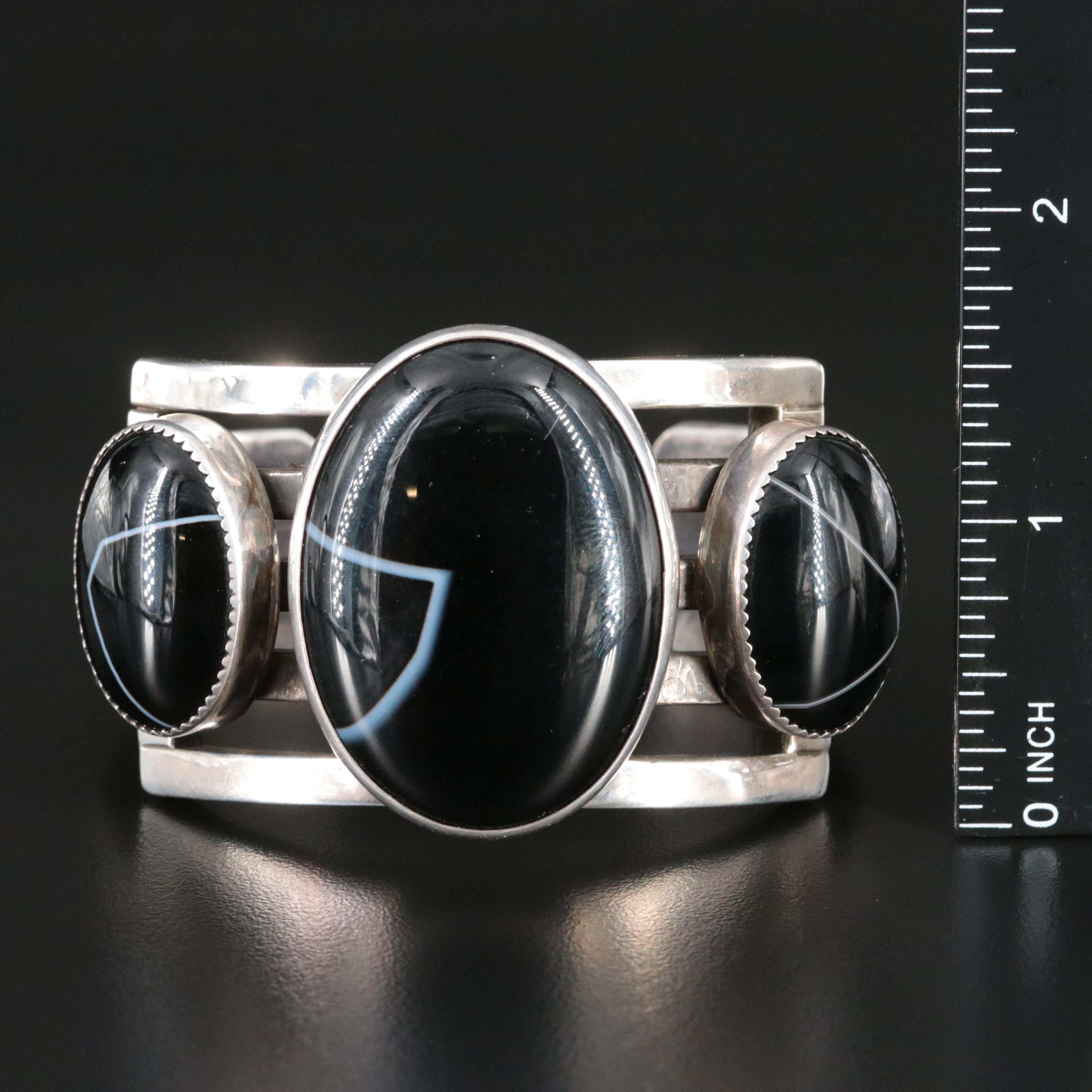 Artisan Sterling Agate Cuff