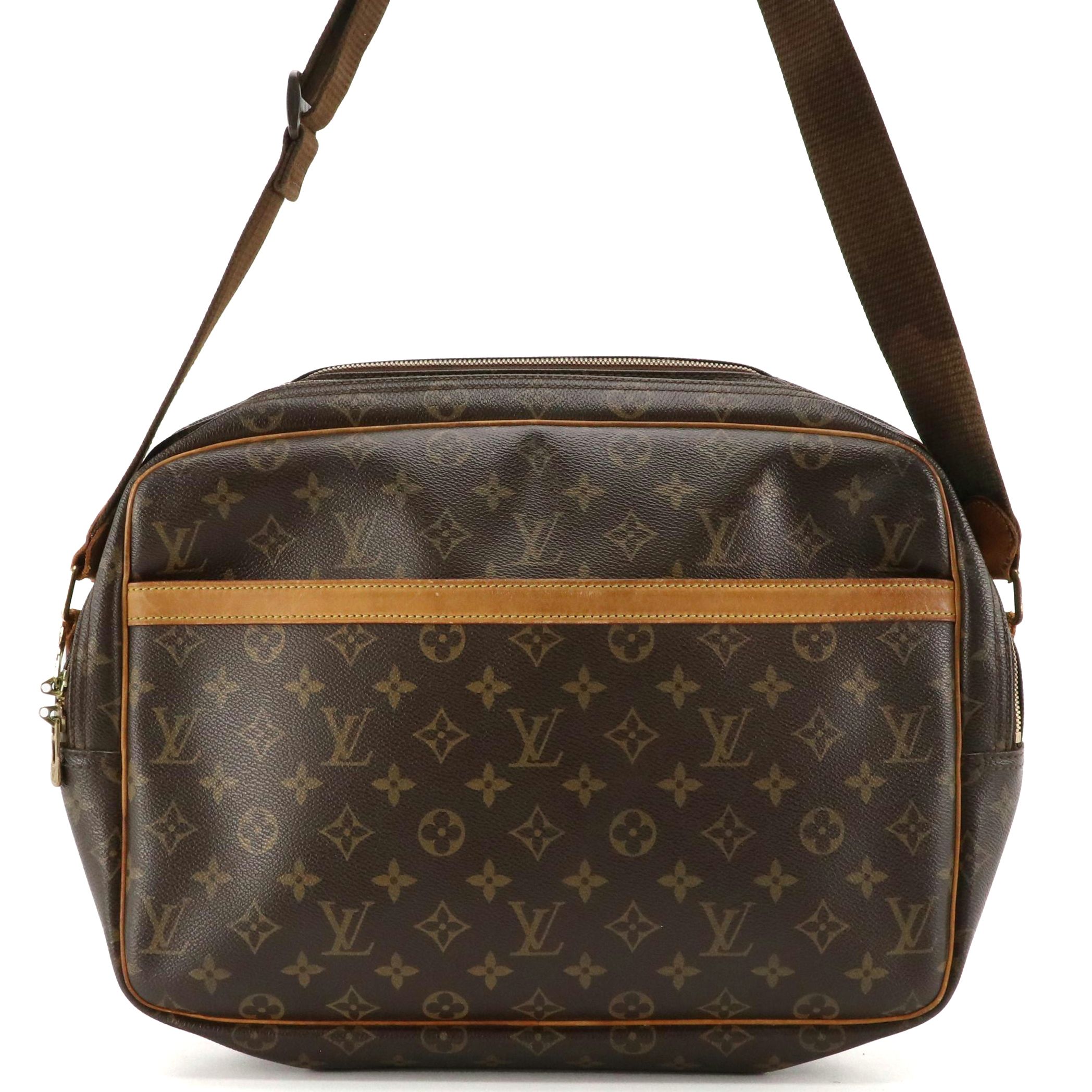 Louis Vuitton Reporter GM Bag in Monogram Canvas and Vachetta Leather