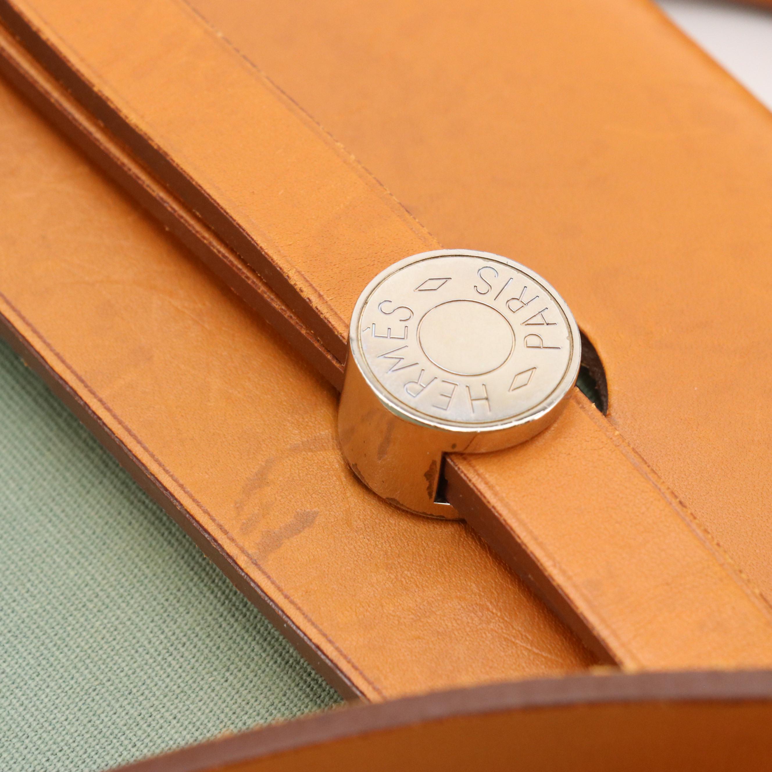 Hermès Herbag Zip 39 in Ciel Canvas and Vache Hunter Leather