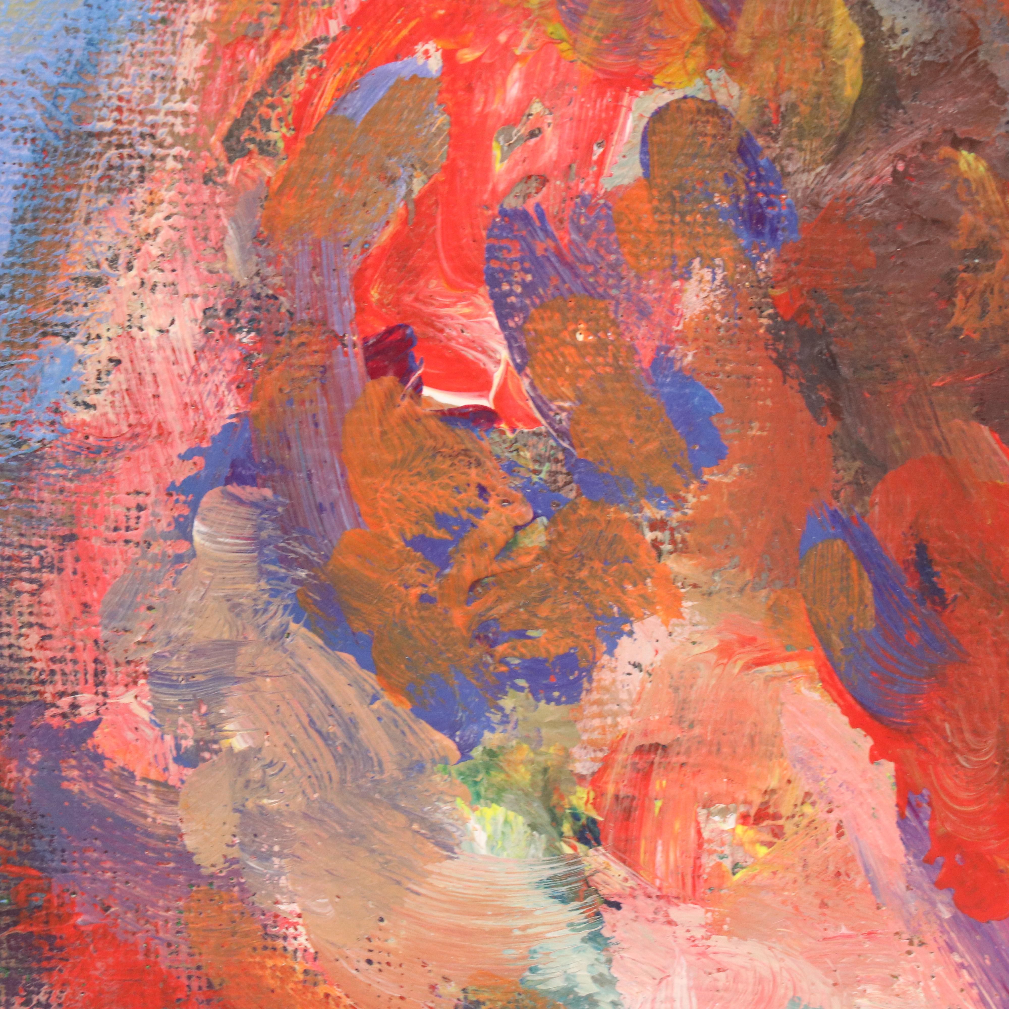 Elle Raines Stylized Acrylic Painting "Bunny," 21st Century