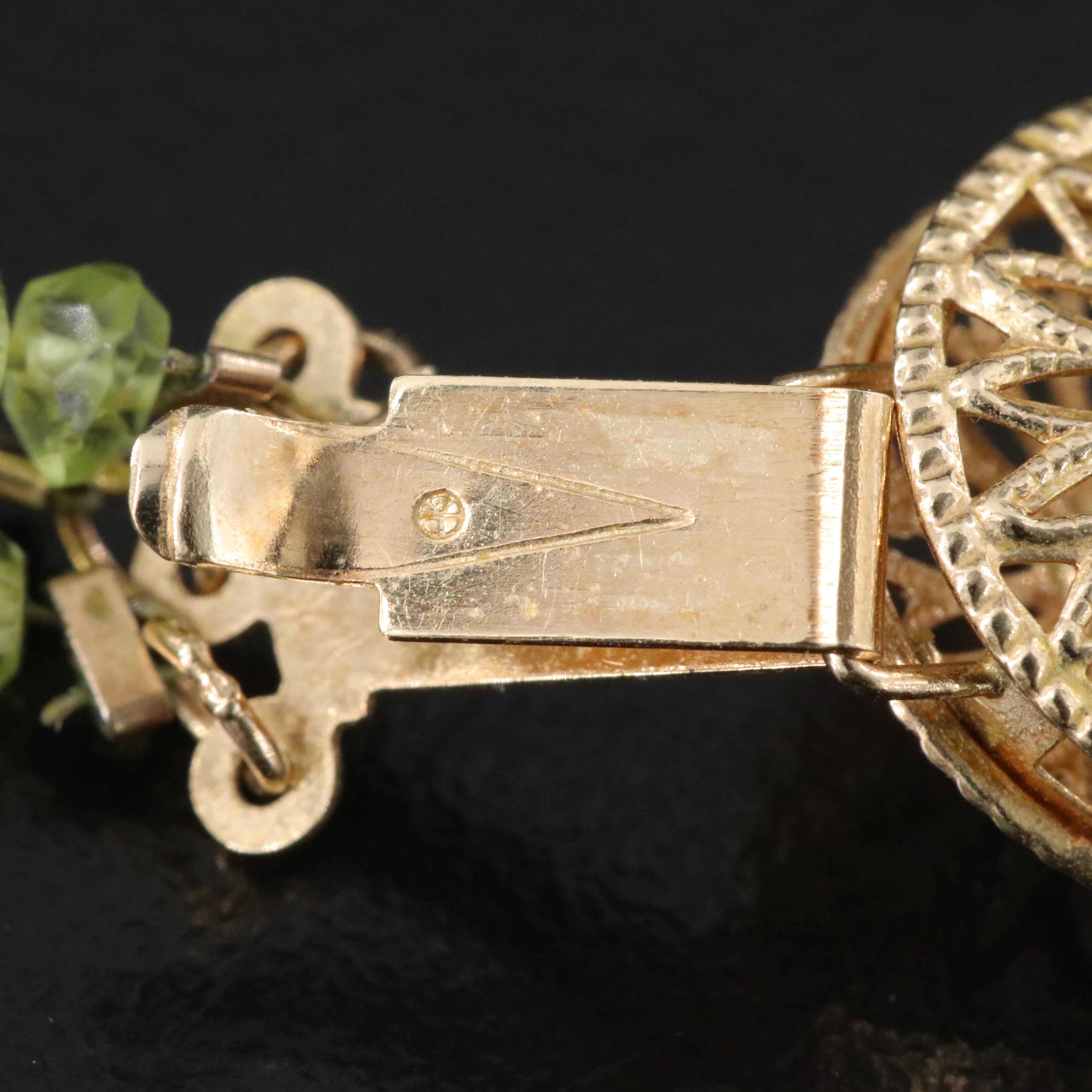 Pearl and Peridot Necklace with 14K Clasp