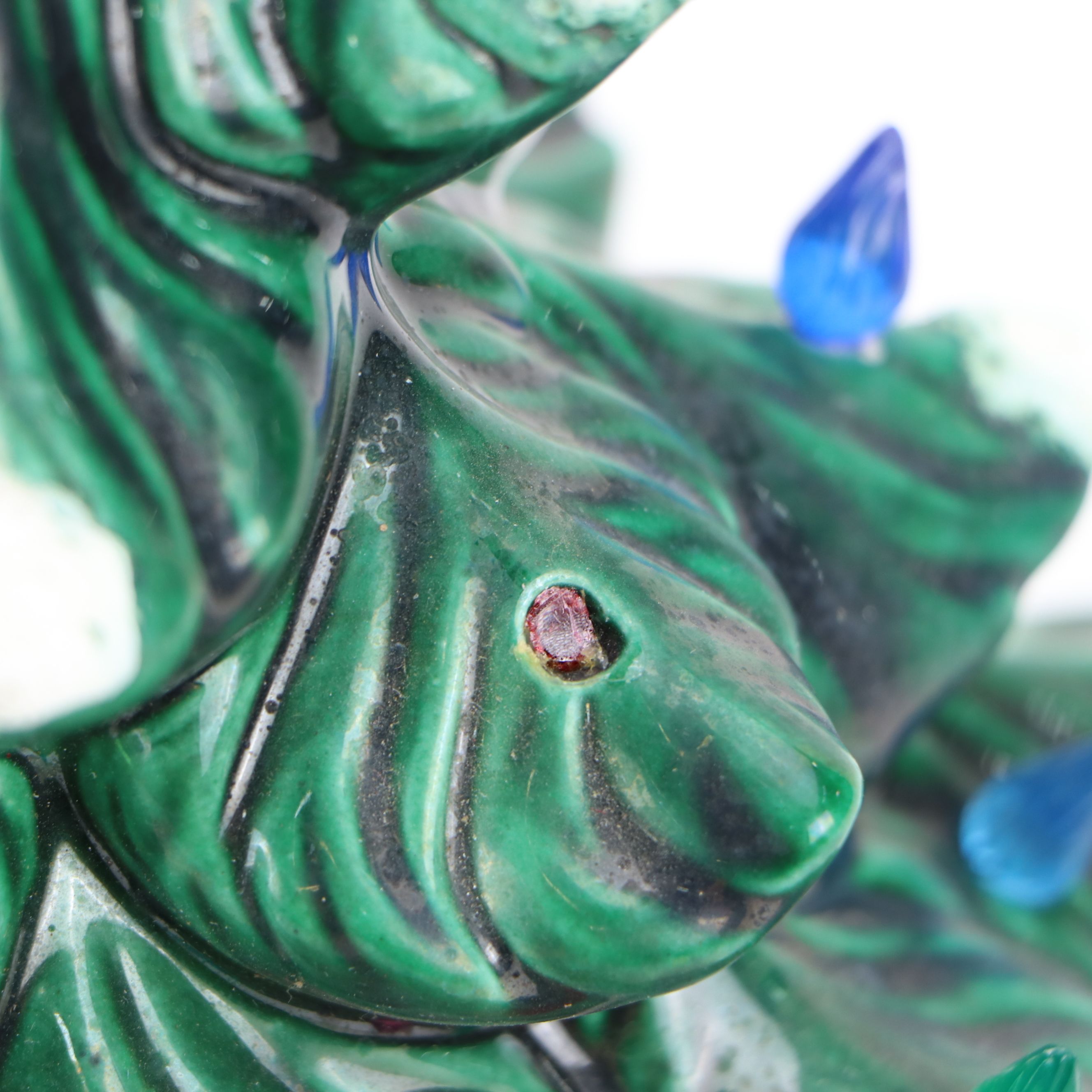 Ceramic Tabletop Christmas Tree With Multicolor Light Bulbs