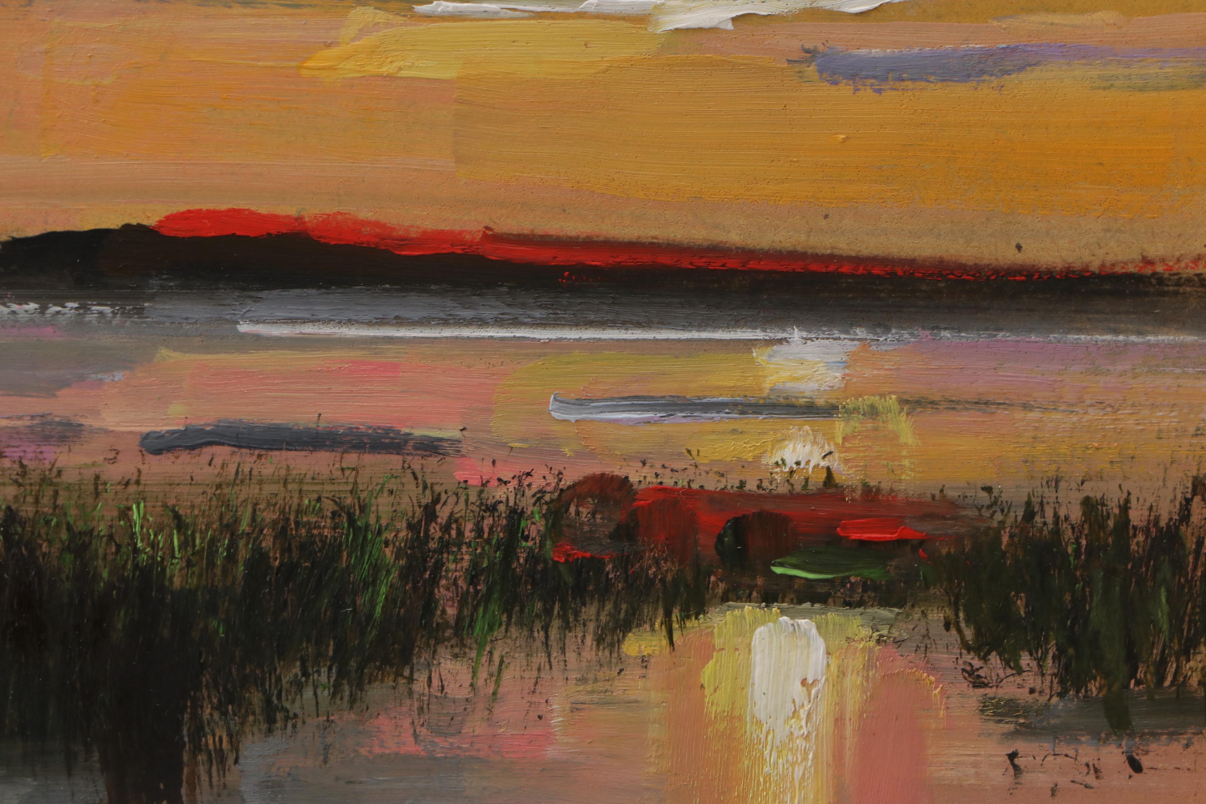 Natalia Demenko Sunset Landscape Oil Painting, 21st Century