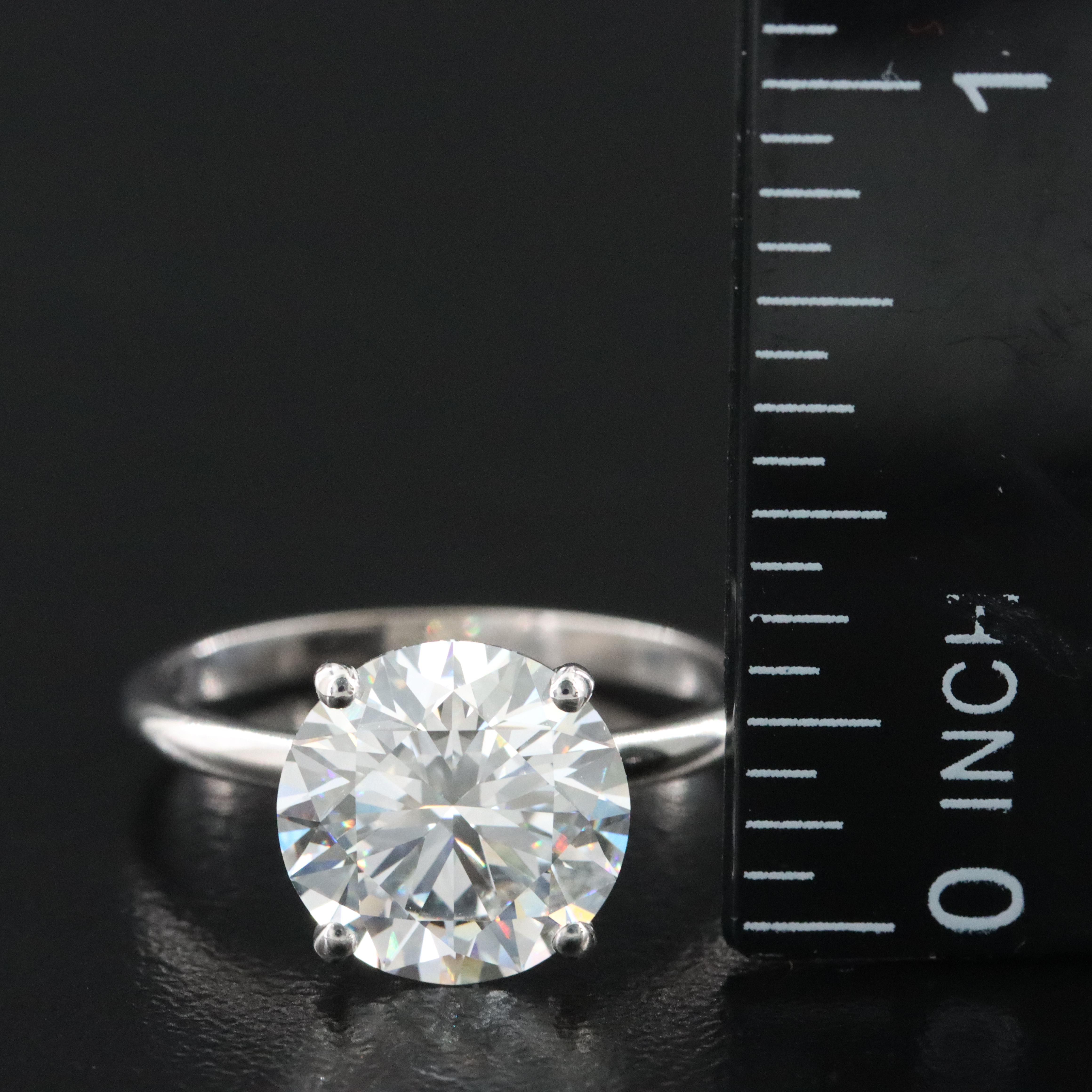 14K 4.03 CT Lab Grown Diamond Solitaire Ring with IGI Report
