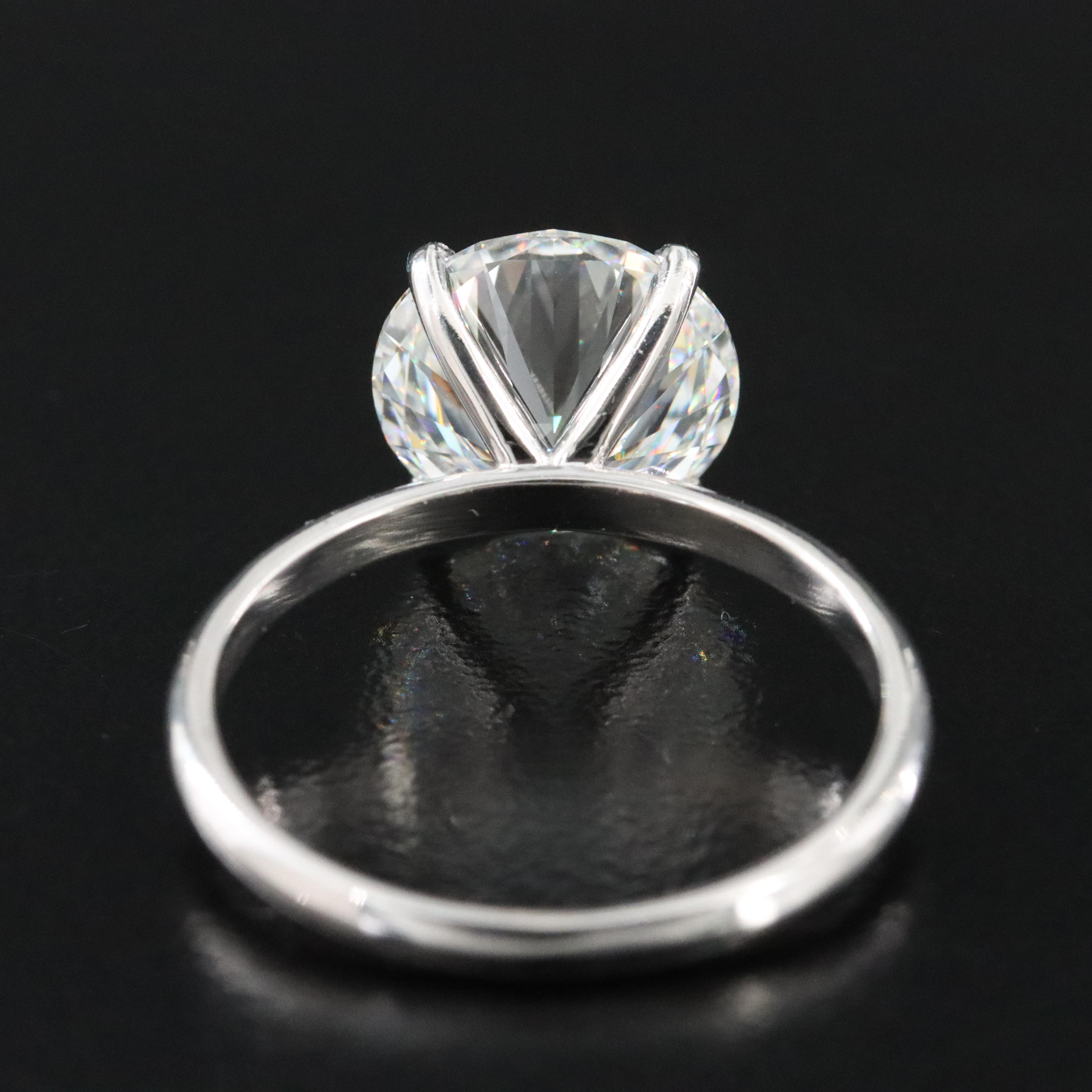 14K 4.03 CT Lab Grown Diamond Solitaire Ring with IGI Report