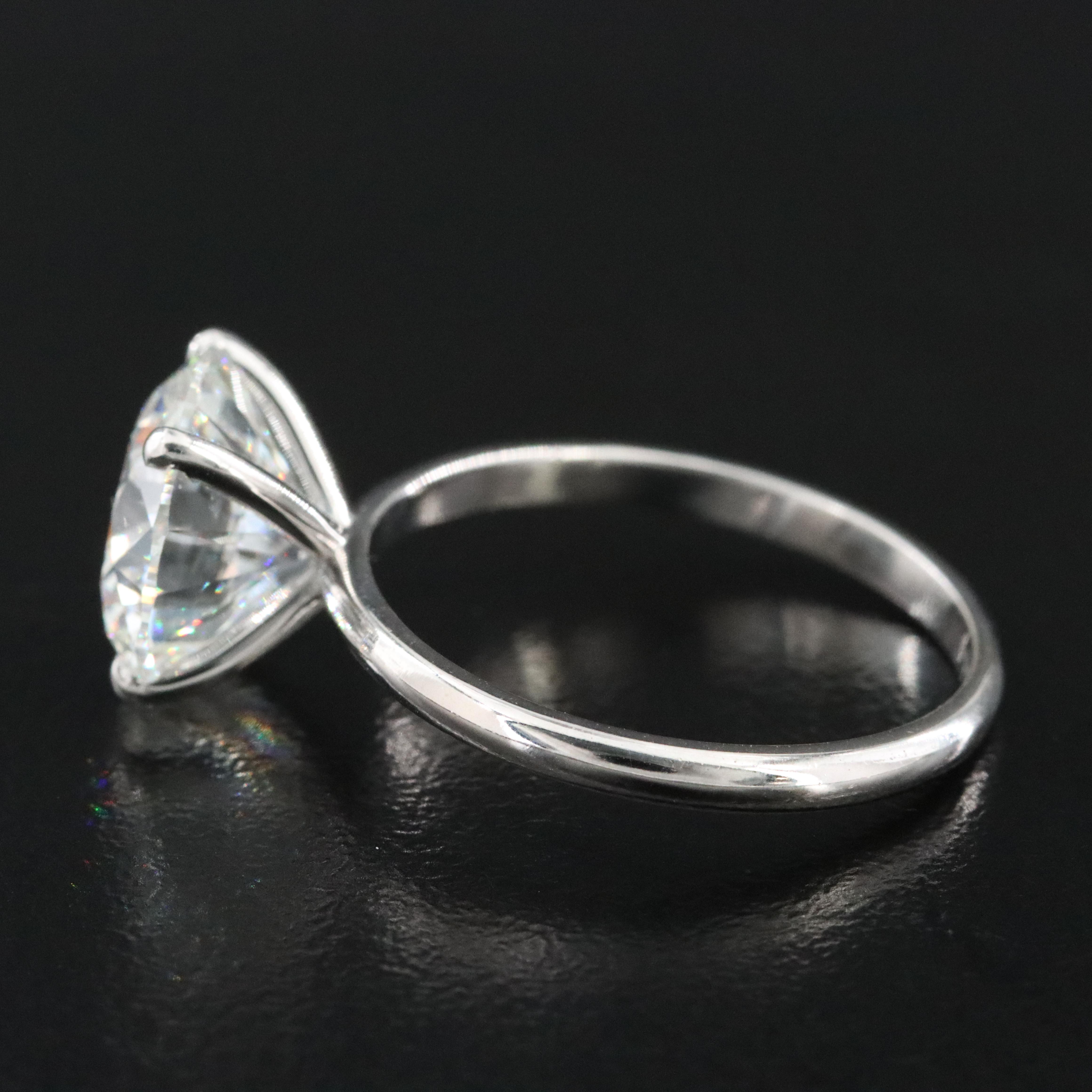 14K 4.03 CT Lab Grown Diamond Solitaire Ring with IGI Report