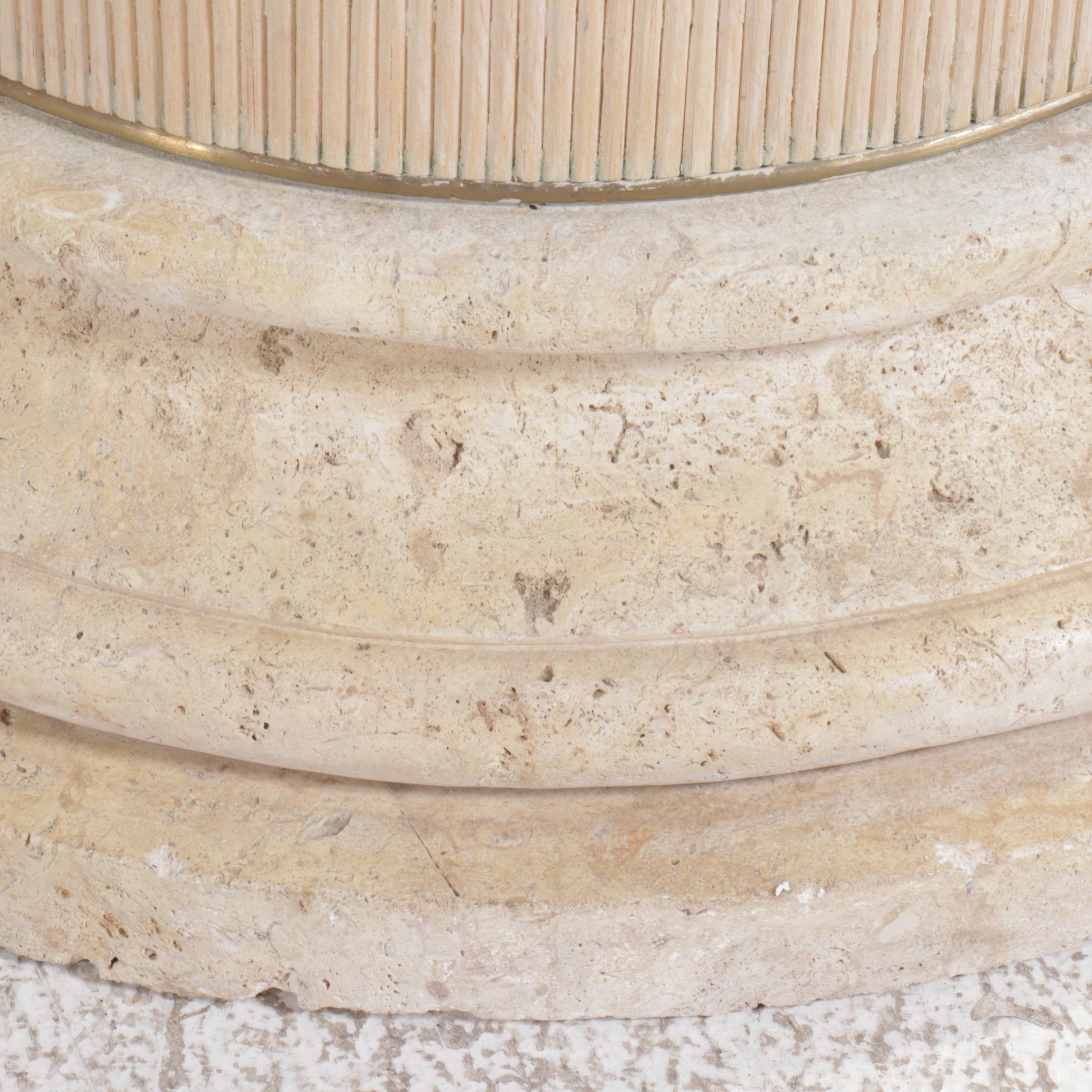 Nine Piece Dining Set Column Pedestal Dining Table with Glass Top